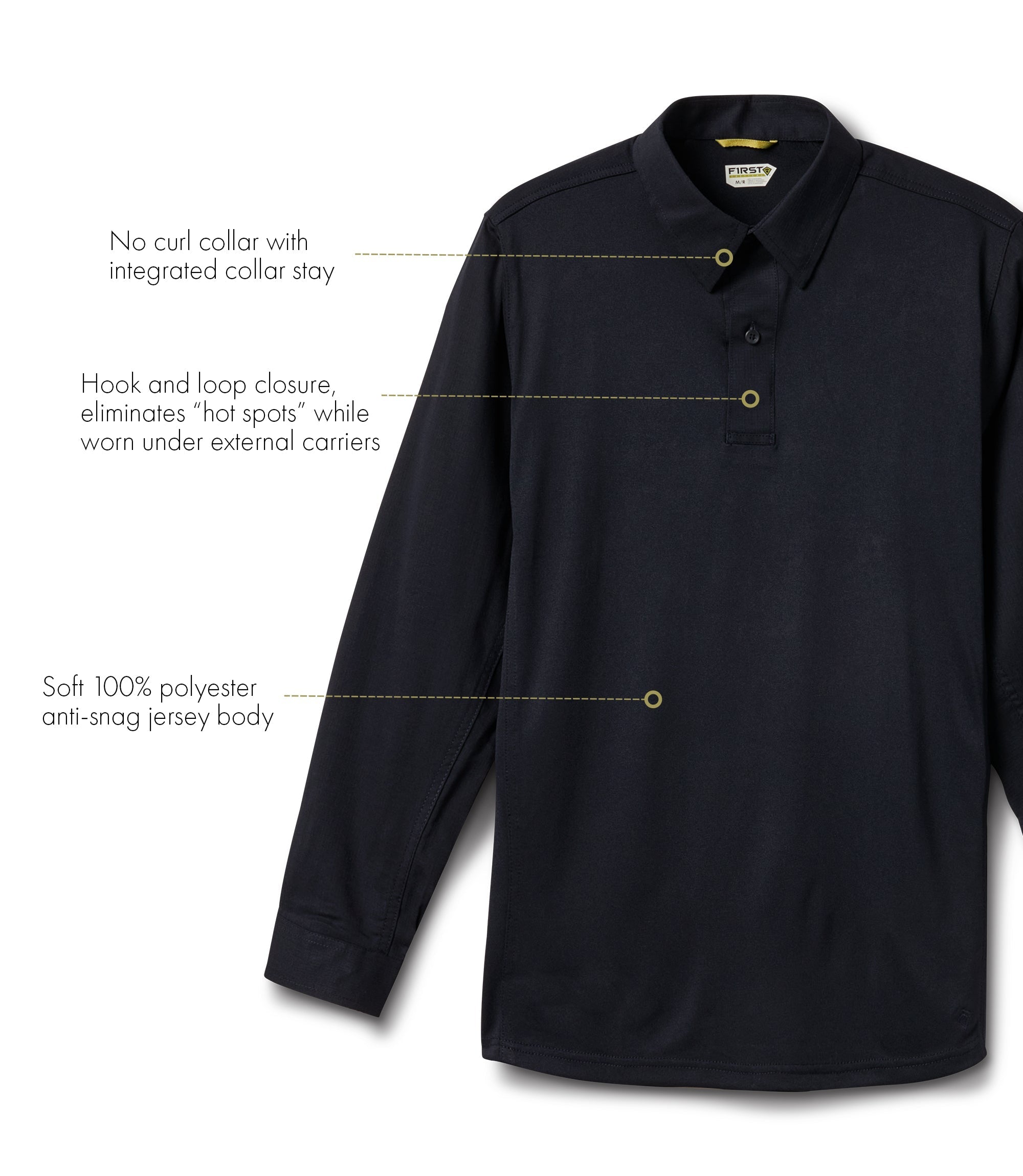 Callouts for Men's V2 Pro Performance Shirt in Midnight Navy |color_midnight navy
