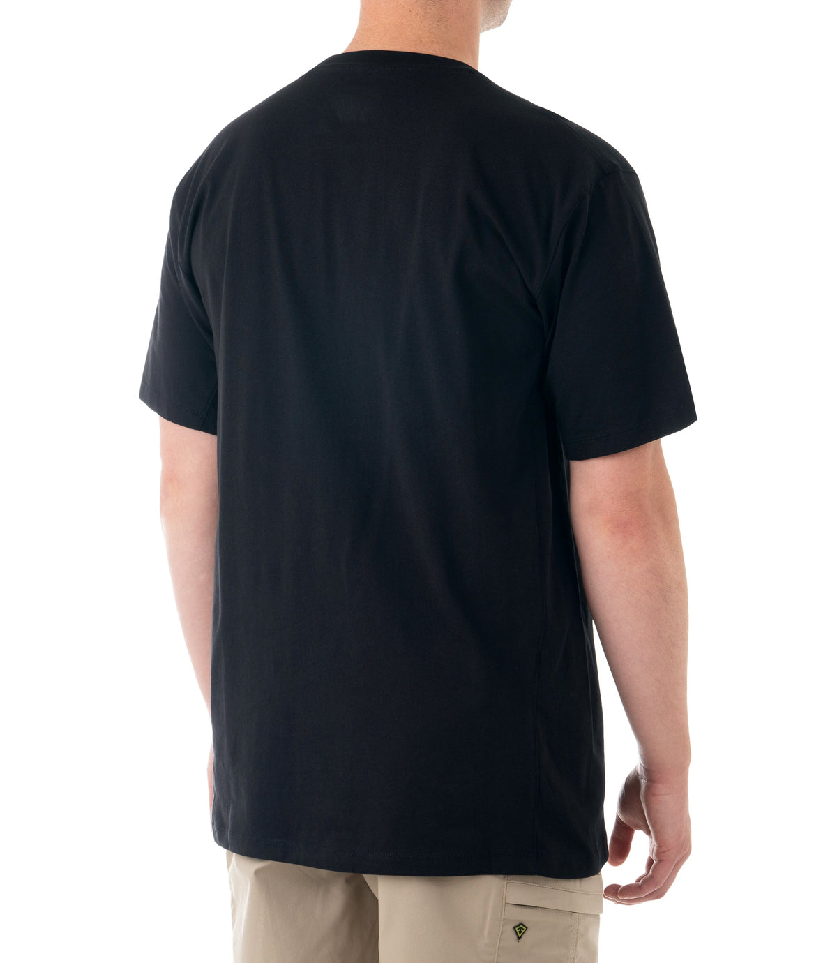 Side of Men's Tactix Cotton T-Shirt in Midnight Navy |color_midnight navy