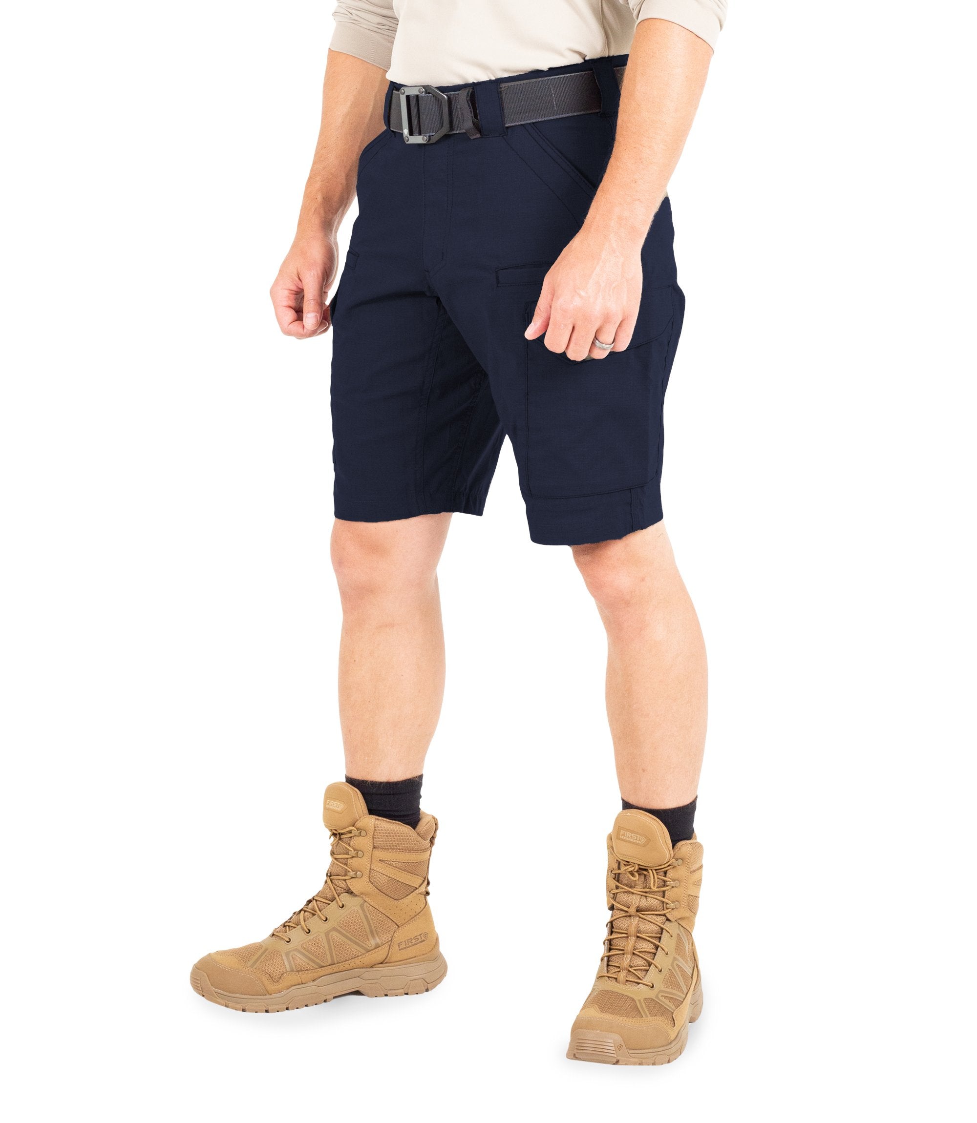 Side of Men's V2 Tactical Short in Midnight Navy |color_midnight navy