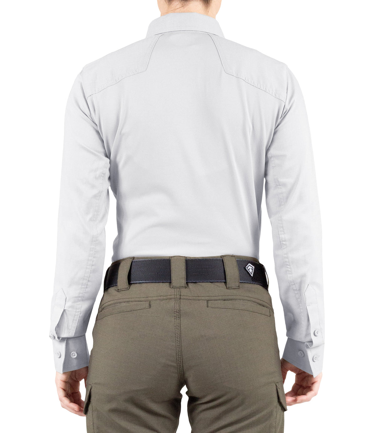 Back of Women's V2 Pro Performance Shirt in White |color_white