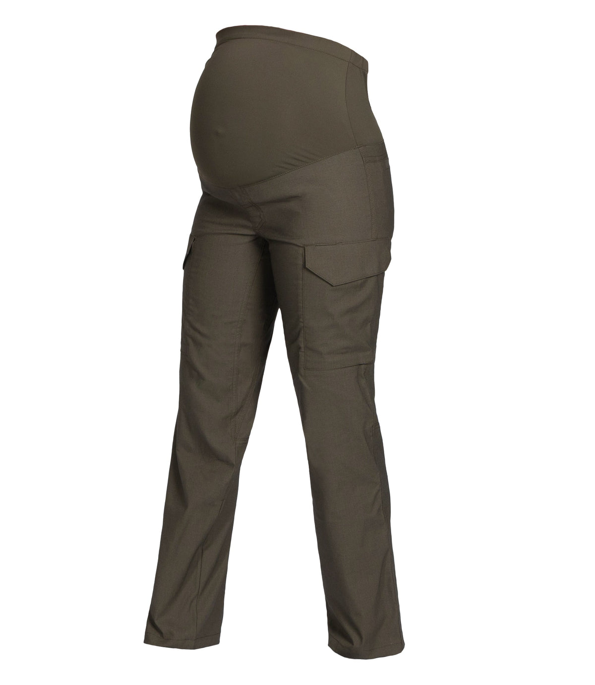 Ghosted Front of Women's V2 Tactical Maternity Pants in Ranger Green |color_ranger green