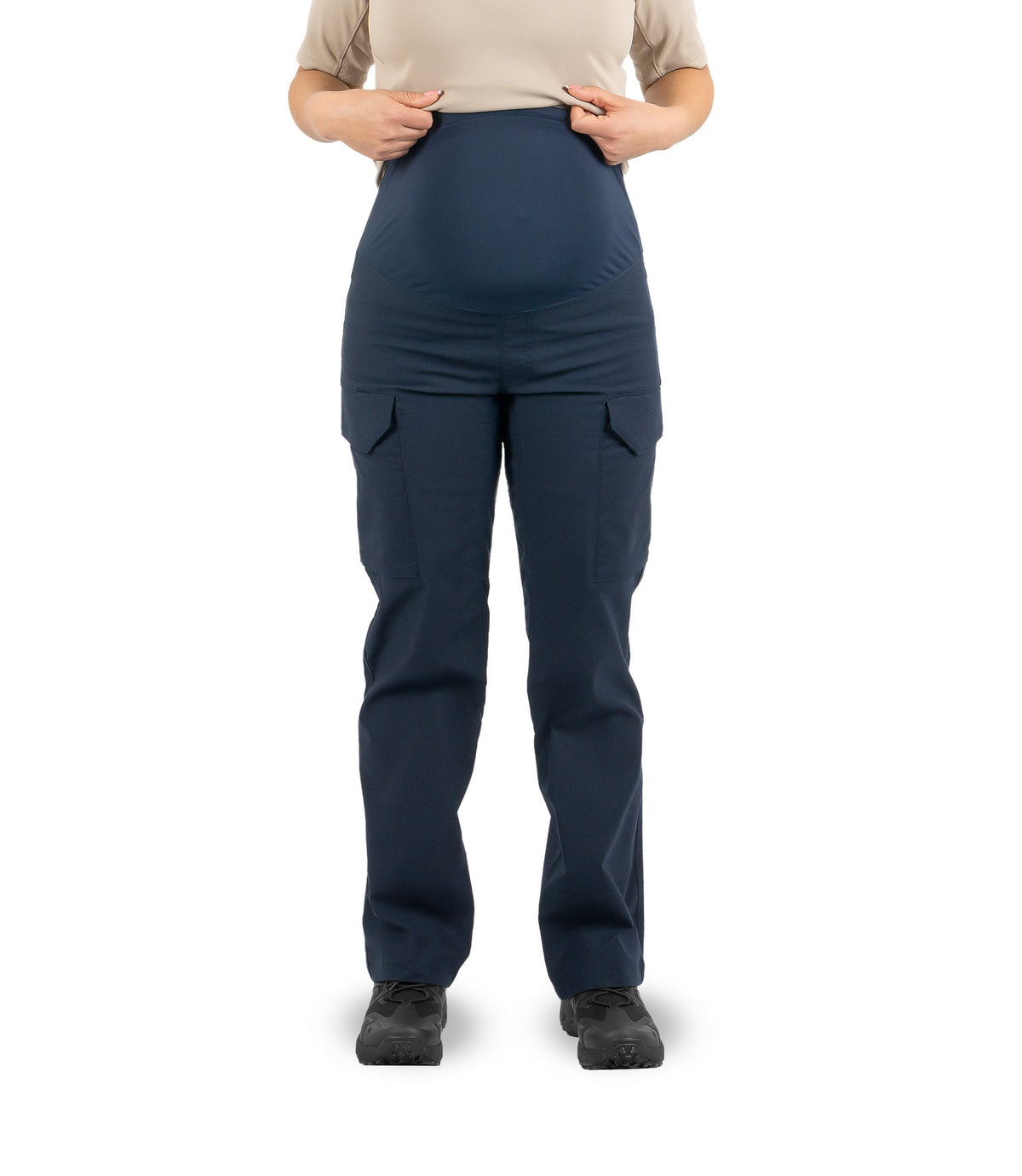 Front view of Women's V2 Tactical Maternity Pant in Midnight Navy |color_midnight navy