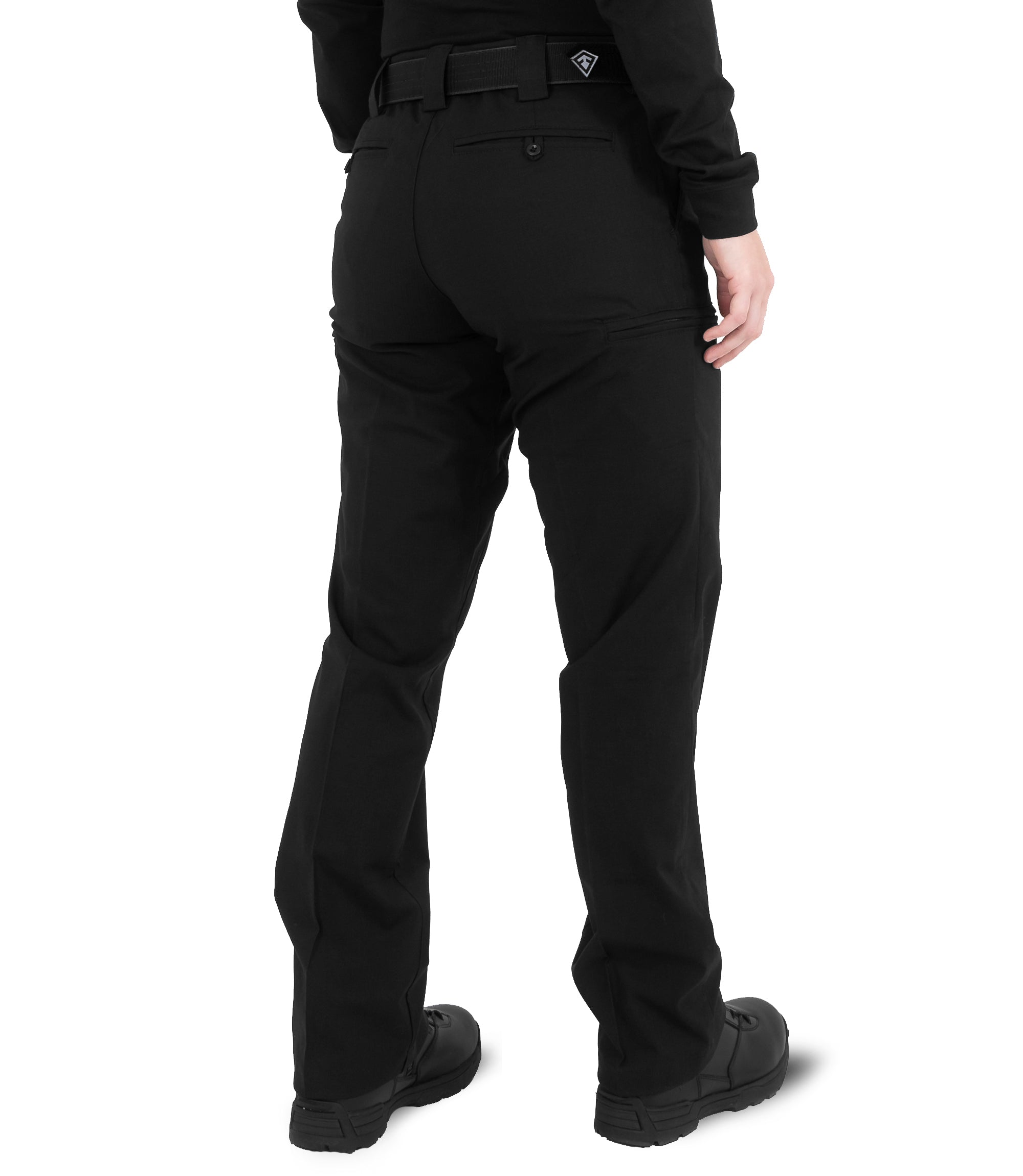 Side of Women's V2 PRO DUTY 6 Pocket Pant in Black |color_black