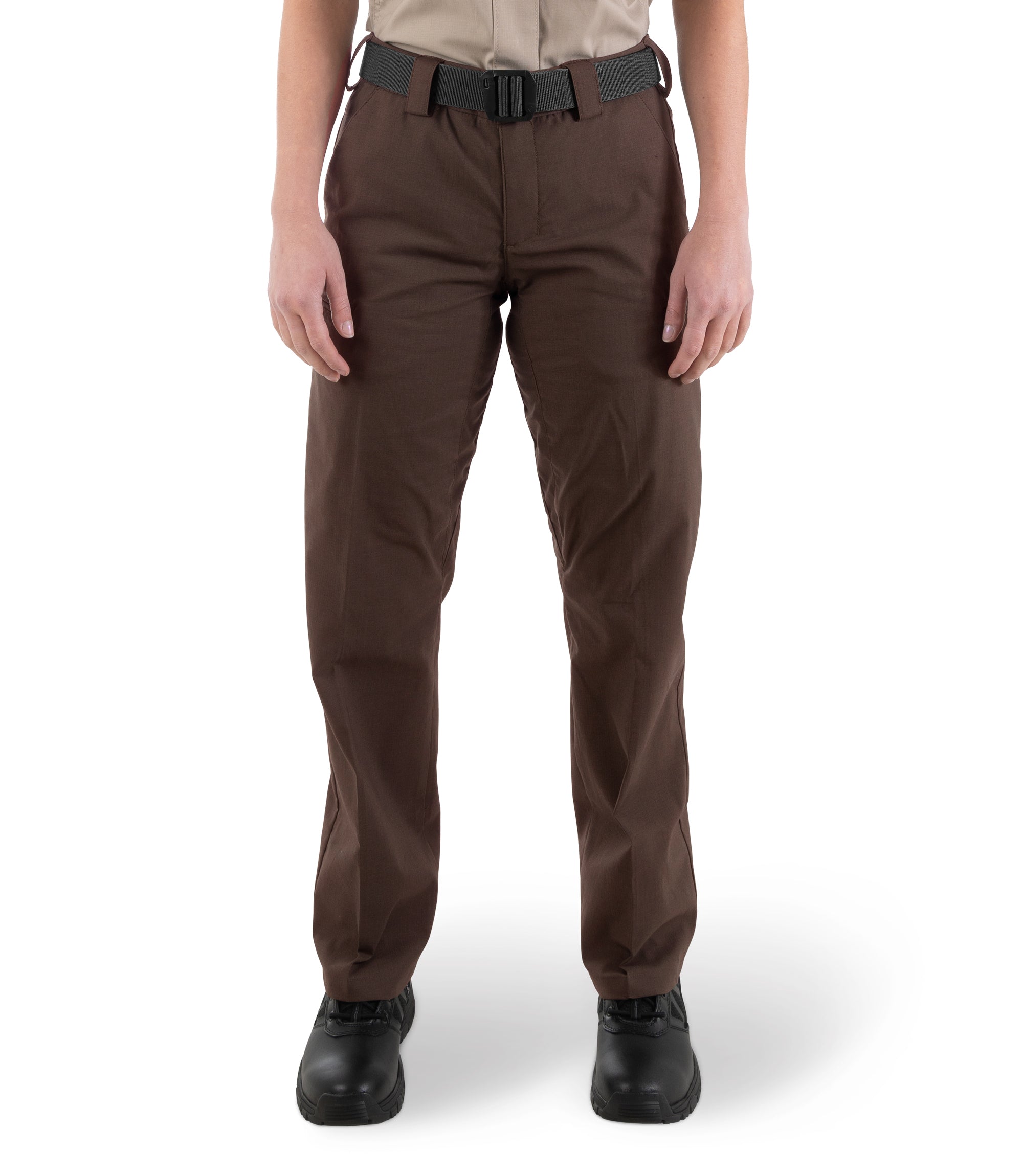 Front of Women's V2 PRO DUTY 6 Pocket Pant in Kodiak Brown |color_kodiak brown