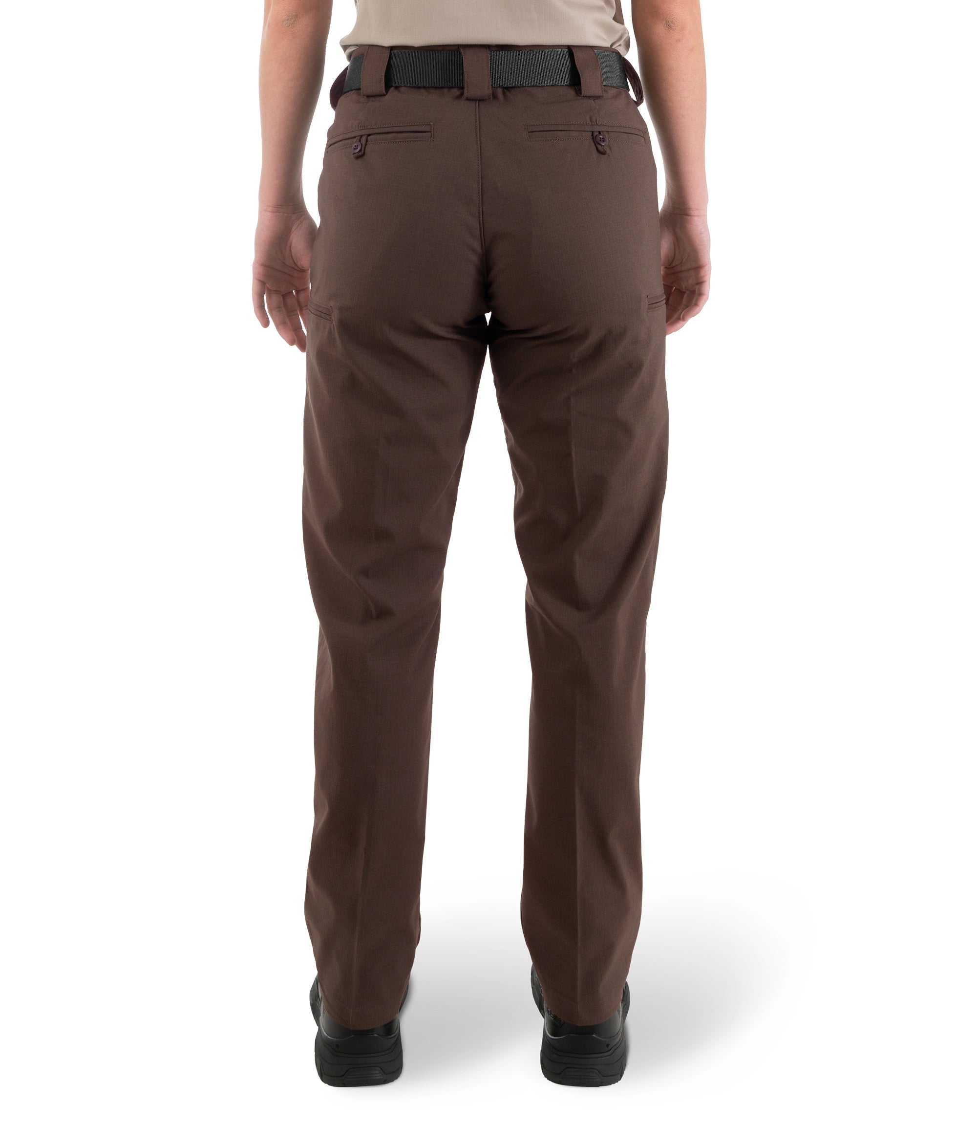 Back of Women's V2 PRO DUTY 6 Pocket Pant in Kodiak Brown |color_kodiak brown