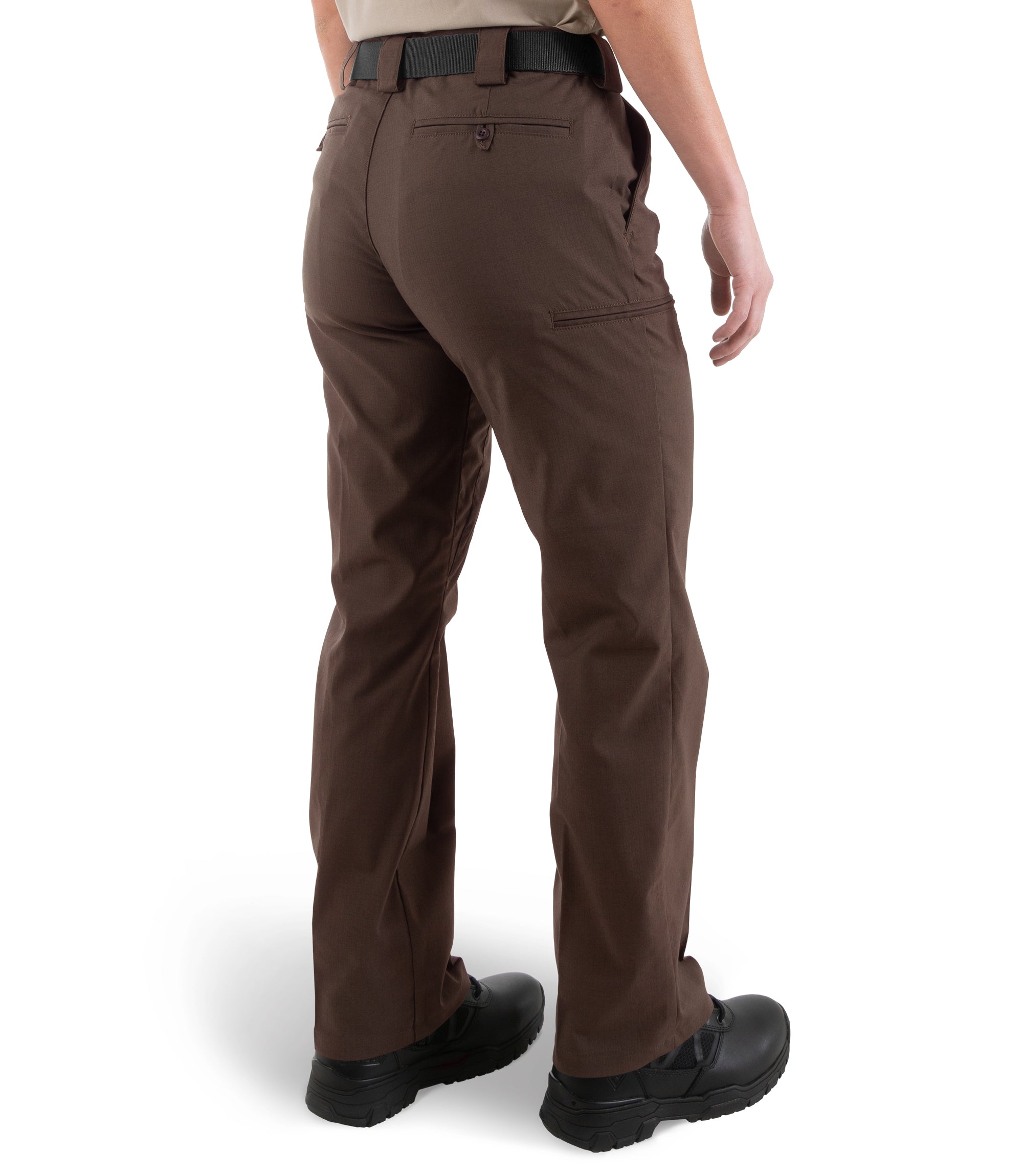 Side of Women's V2 PRO DUTY 6 Pocket Pant in Kodiak Brown |color_kodiak brown