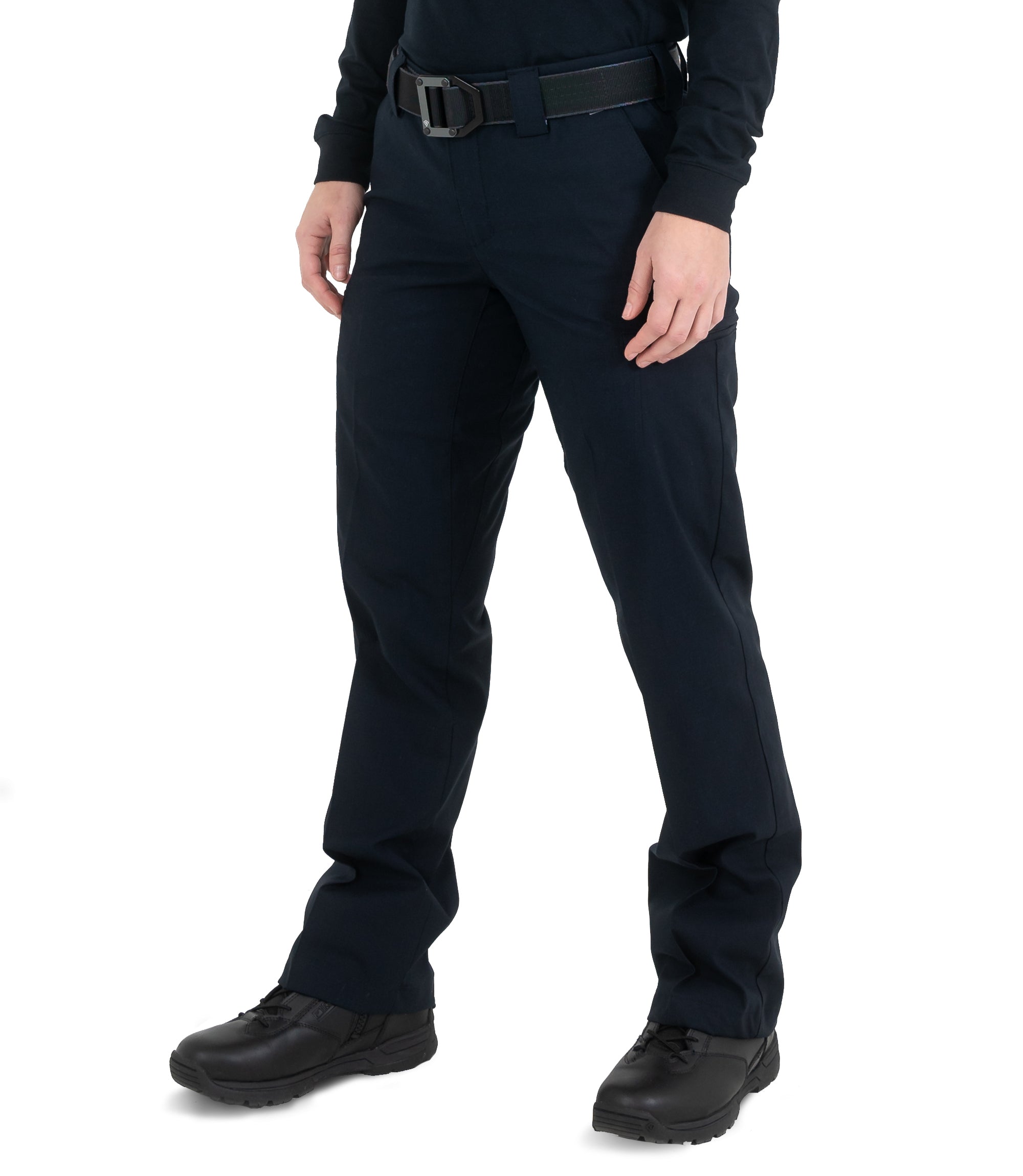 Side of Women's V2 PRO DUTY 6 Pocket Pant in Midnight Navy |color_midnight navy