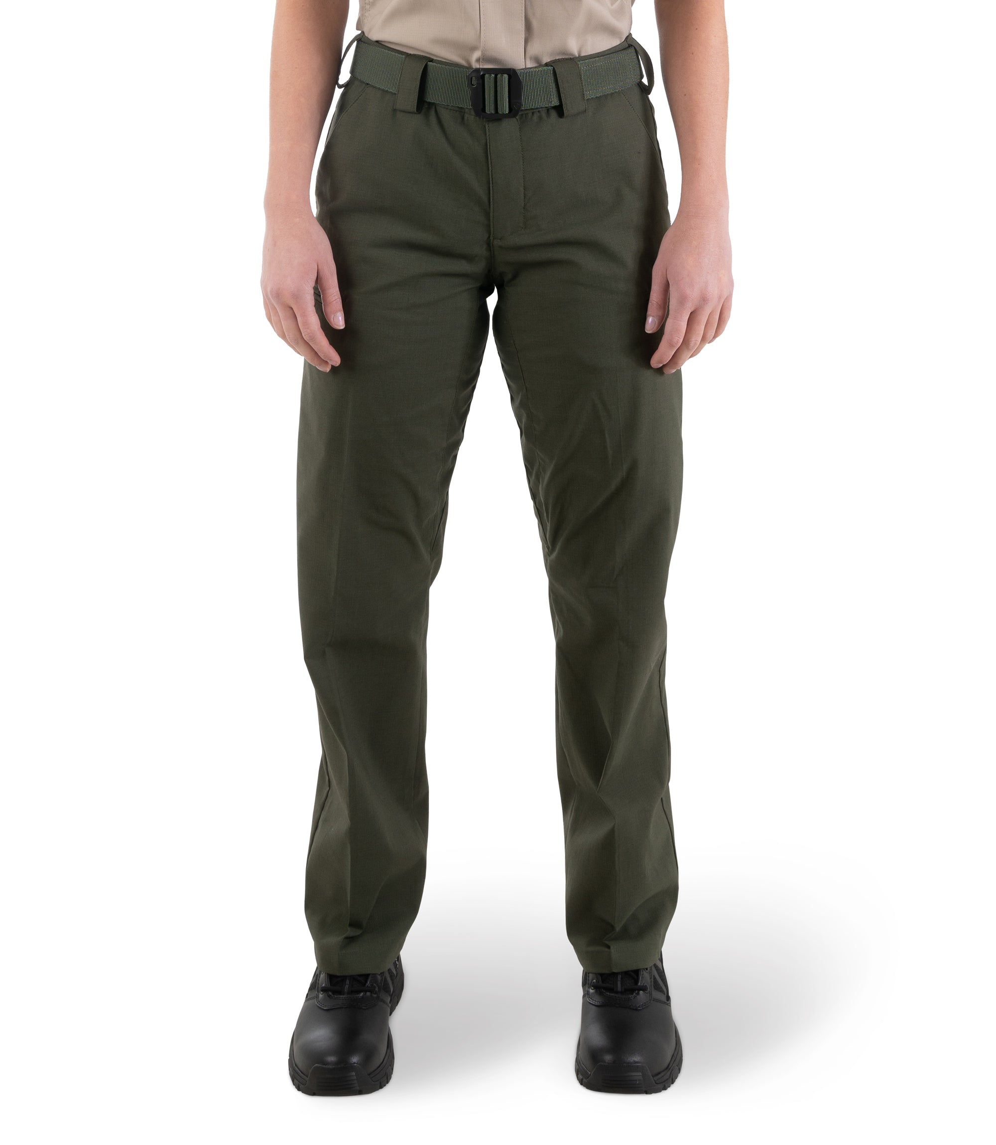 Front of Women's V2 PRO DUTY 6 Pocket Pant in OD Green |color_od green