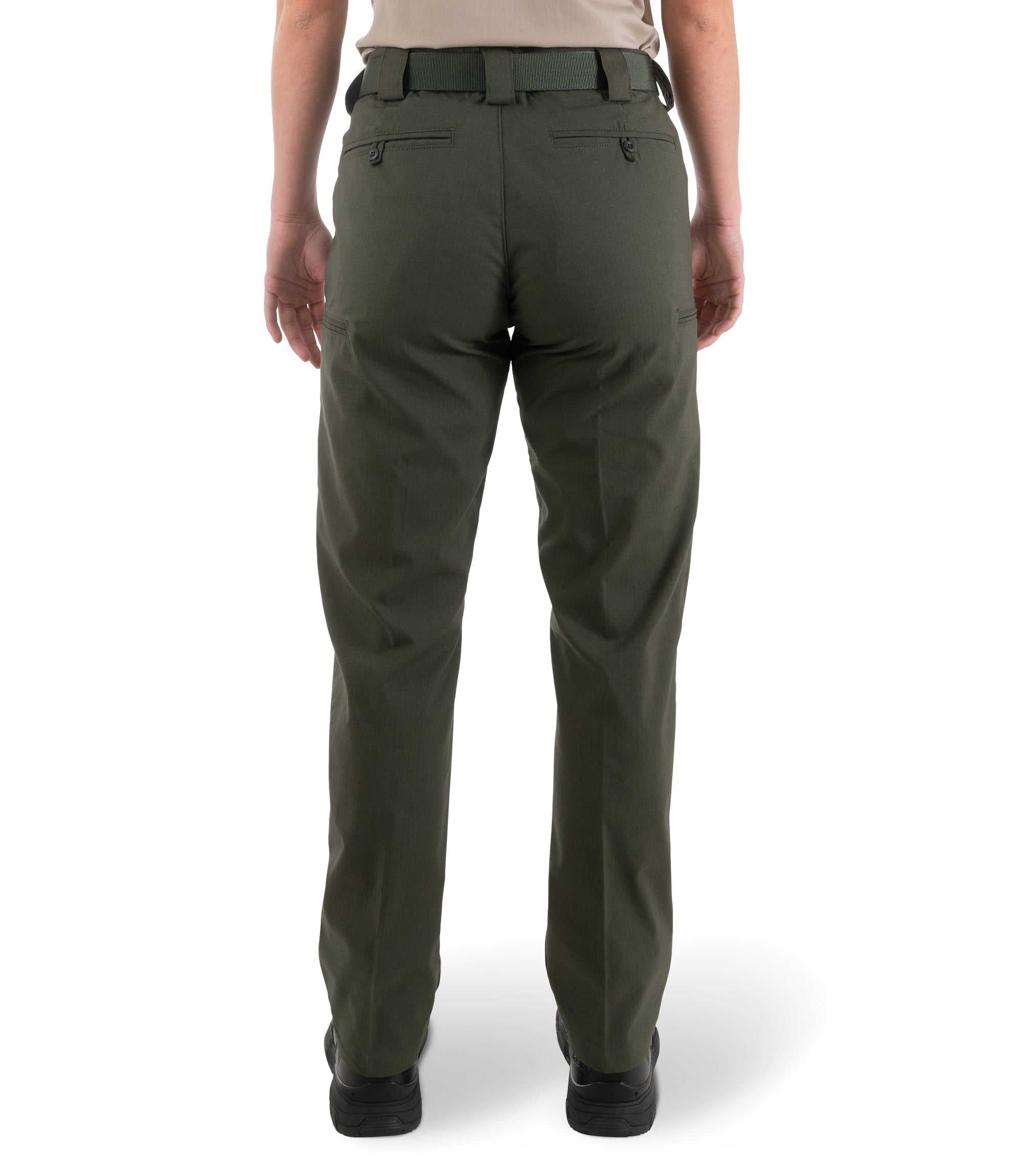 Back of Women's V2 PRO DUTY 6 Pocket Pant in OD Green |color_od green