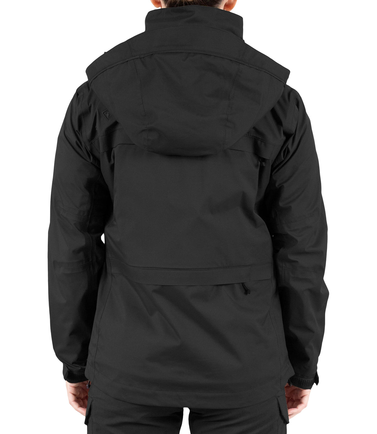 Back view of Womens Tactix 3-In-1 System Parka in Black|color_black