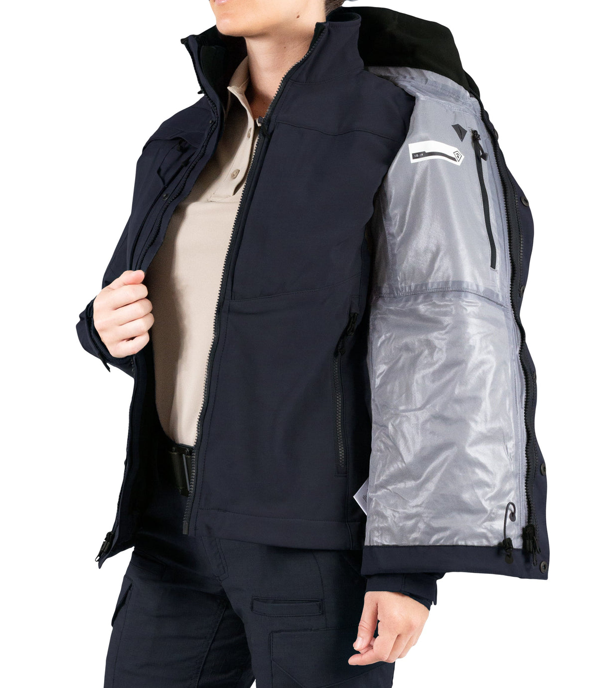 Softshell Jacket Zipper for Womens Tactix 3-In-1 System Parka in Midnight Navy|color_midnight navy