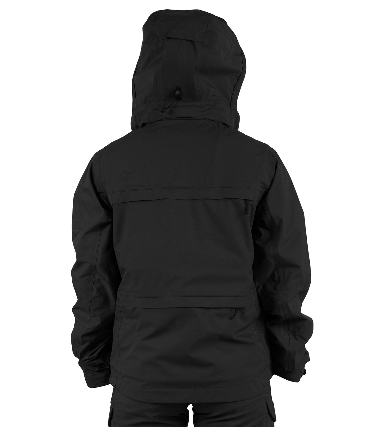Back Hoodie of Womens Tactix 3-In-1 System Jacket in Black|color_black
