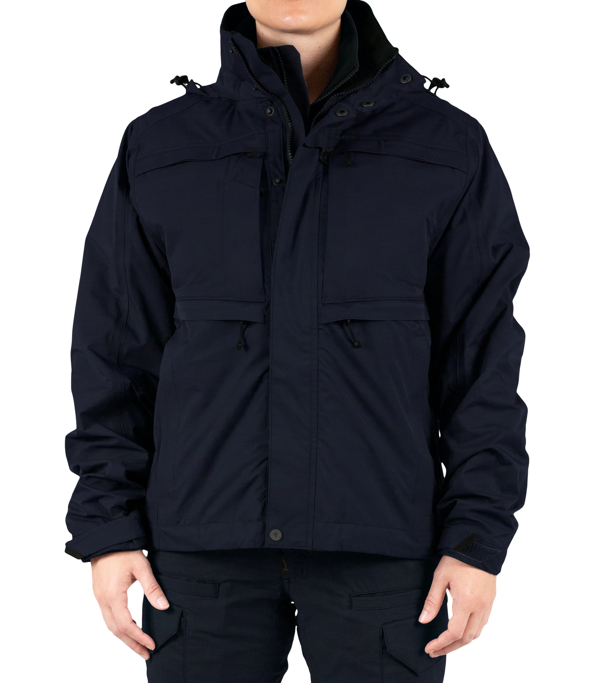 Front view of Womens Tactix 3-In-1 System Jacket in Midnight Navy|color_midnight navy