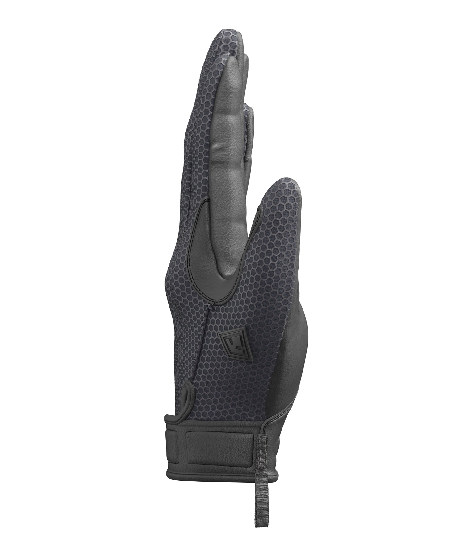 Side thumb view of Men's Slash & Flash Protective Knuckle Glove in Black |color_black