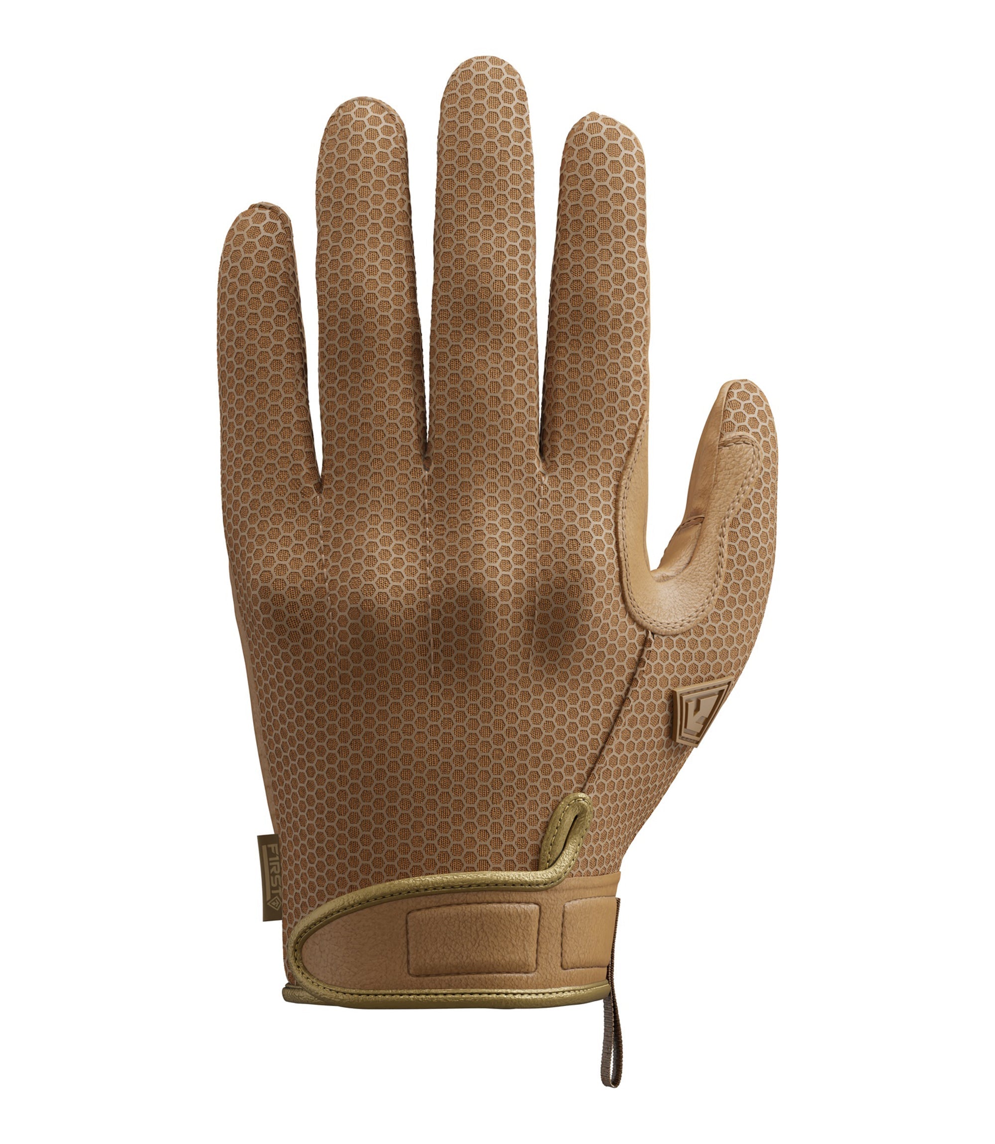 Front of Men's Slash & Flash Protective Knuckle Glove in Coyote |color_coyote