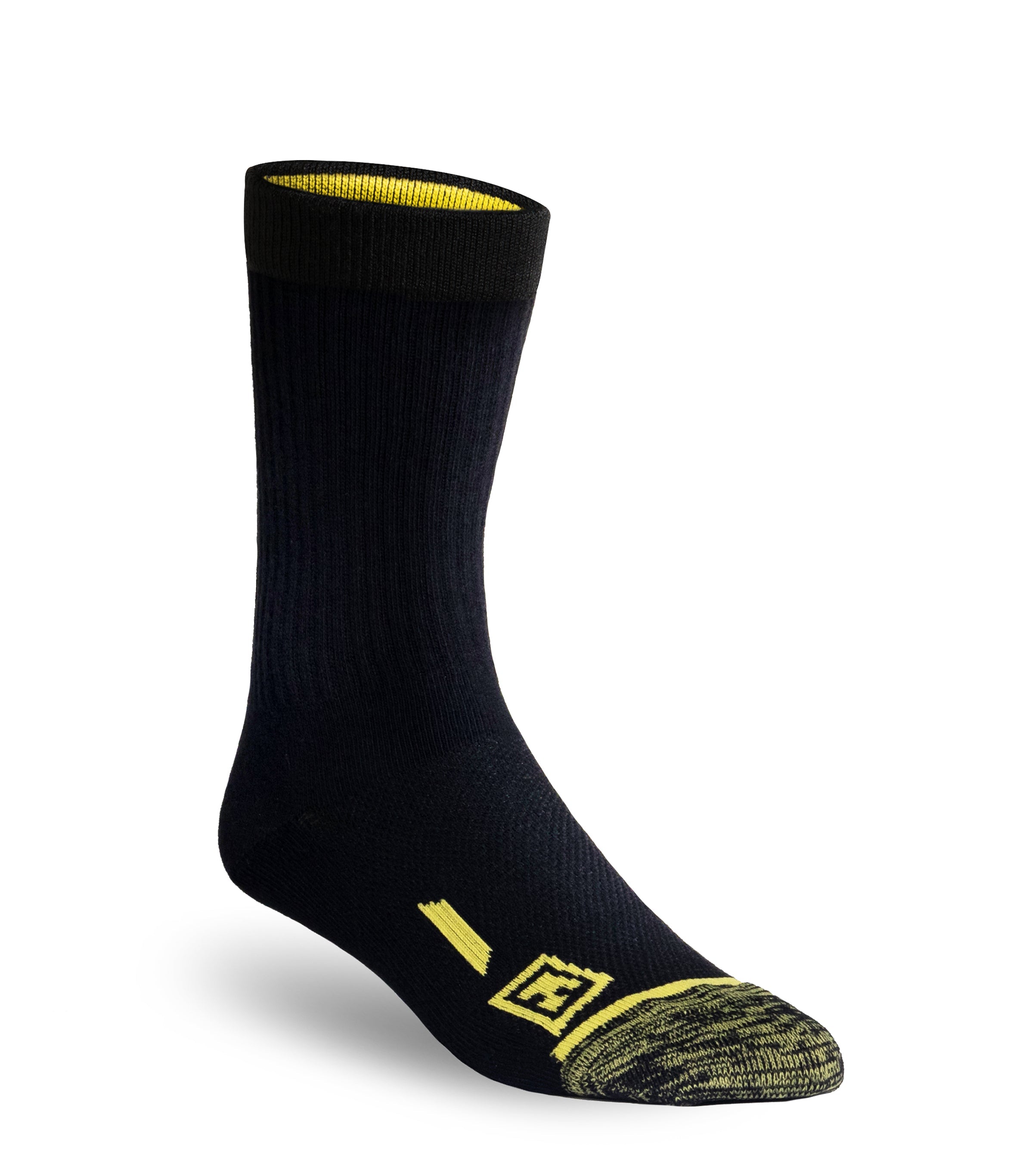 Side of 6 Duty Sock 3-Pack in black|color_black