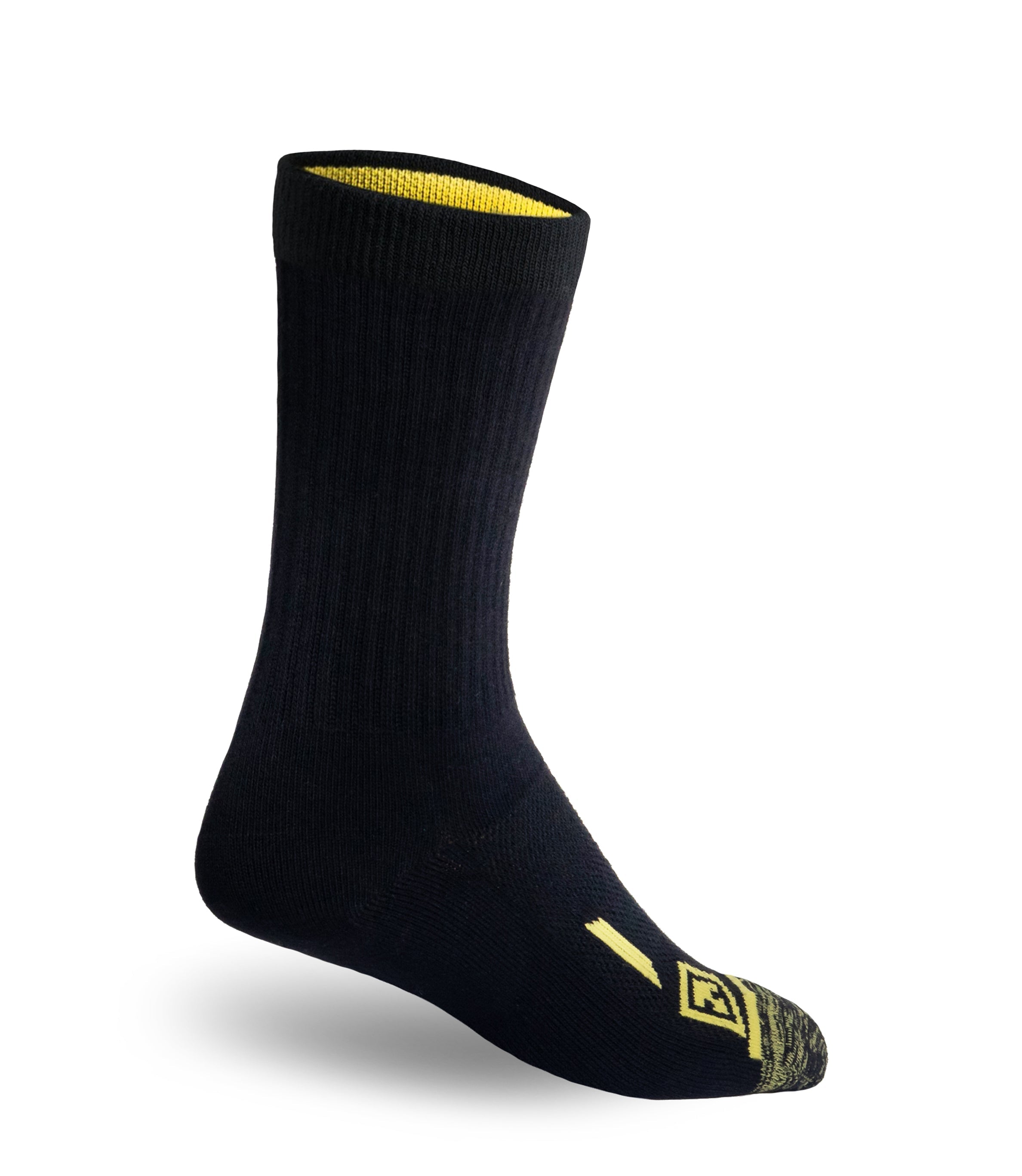 Back of 6 Duty Sock 3-Pack in black|color_black