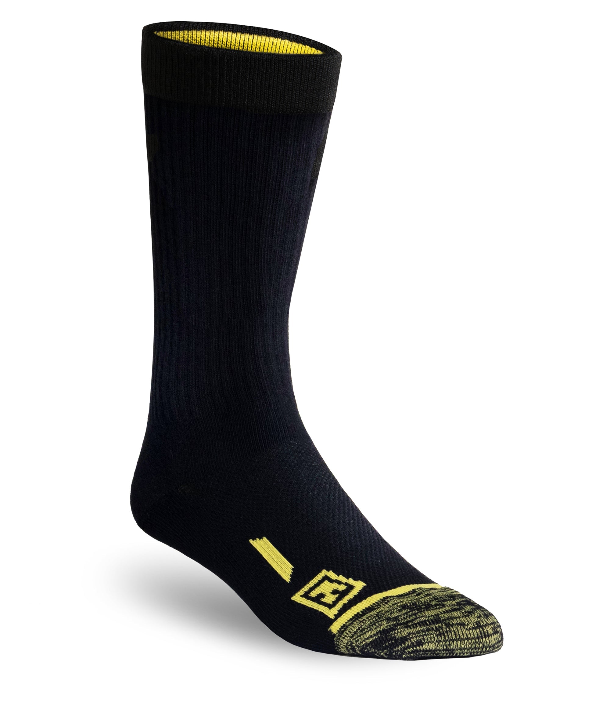 Side of 9 Duty Sock 3-Pack in black|color_black