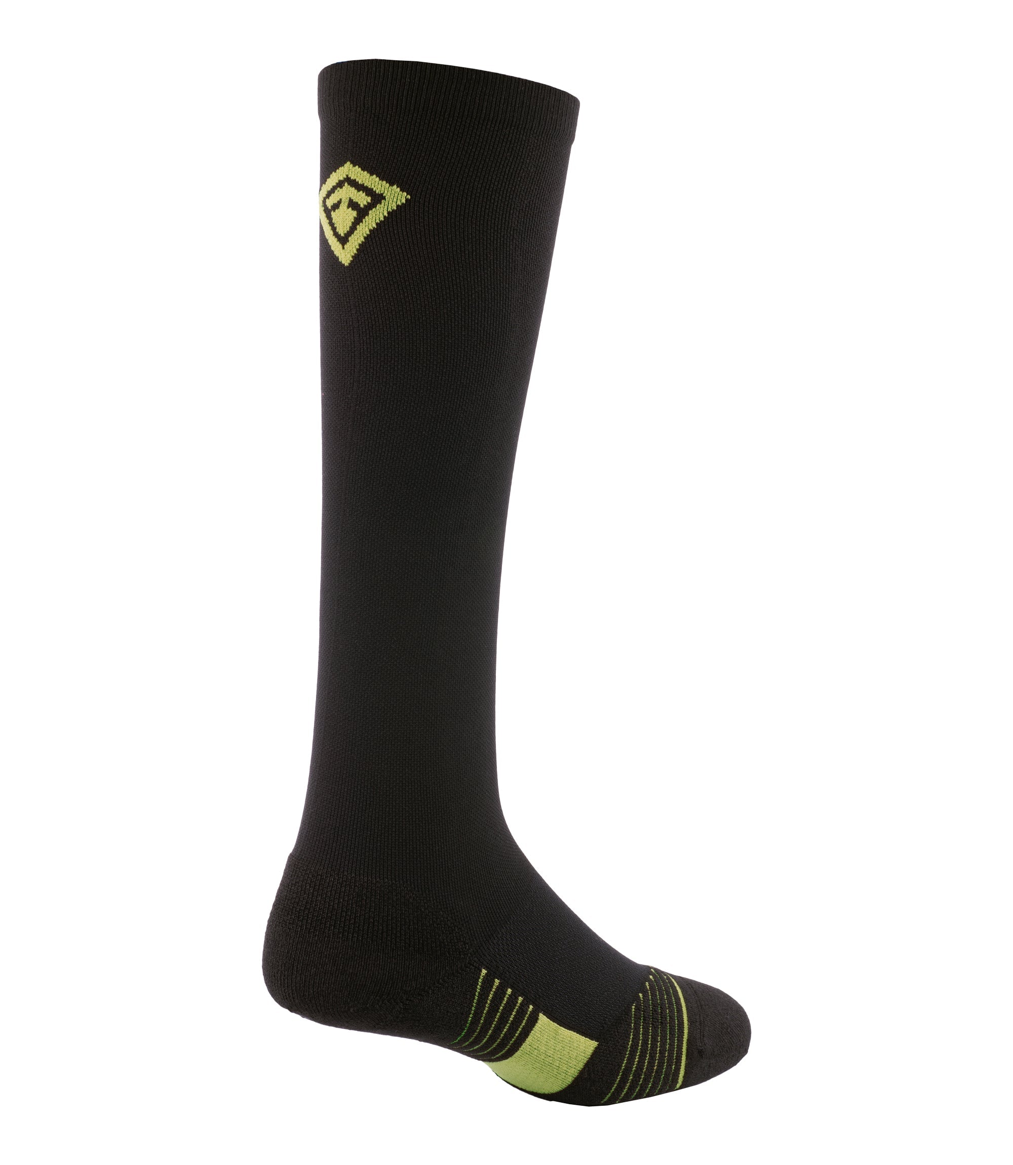 Back of Advanced Fit Duty Sock in black|color_black
