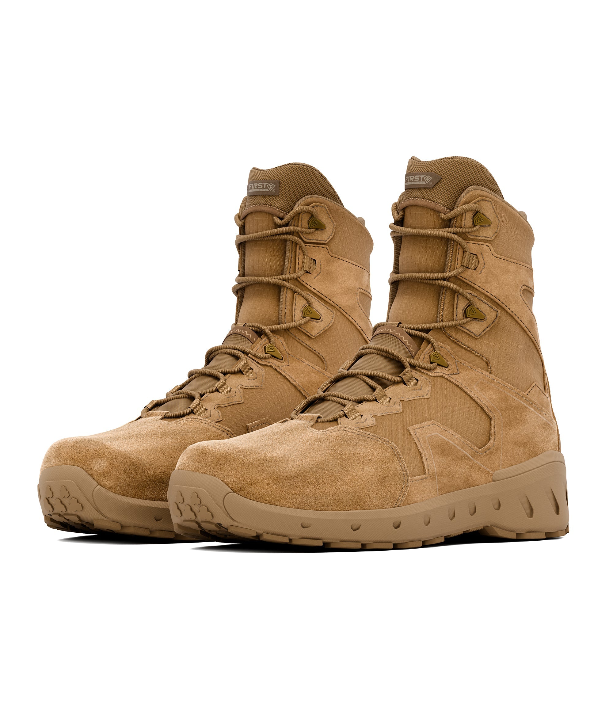 Right side by side boot view of boot in color coyote|color_coyote