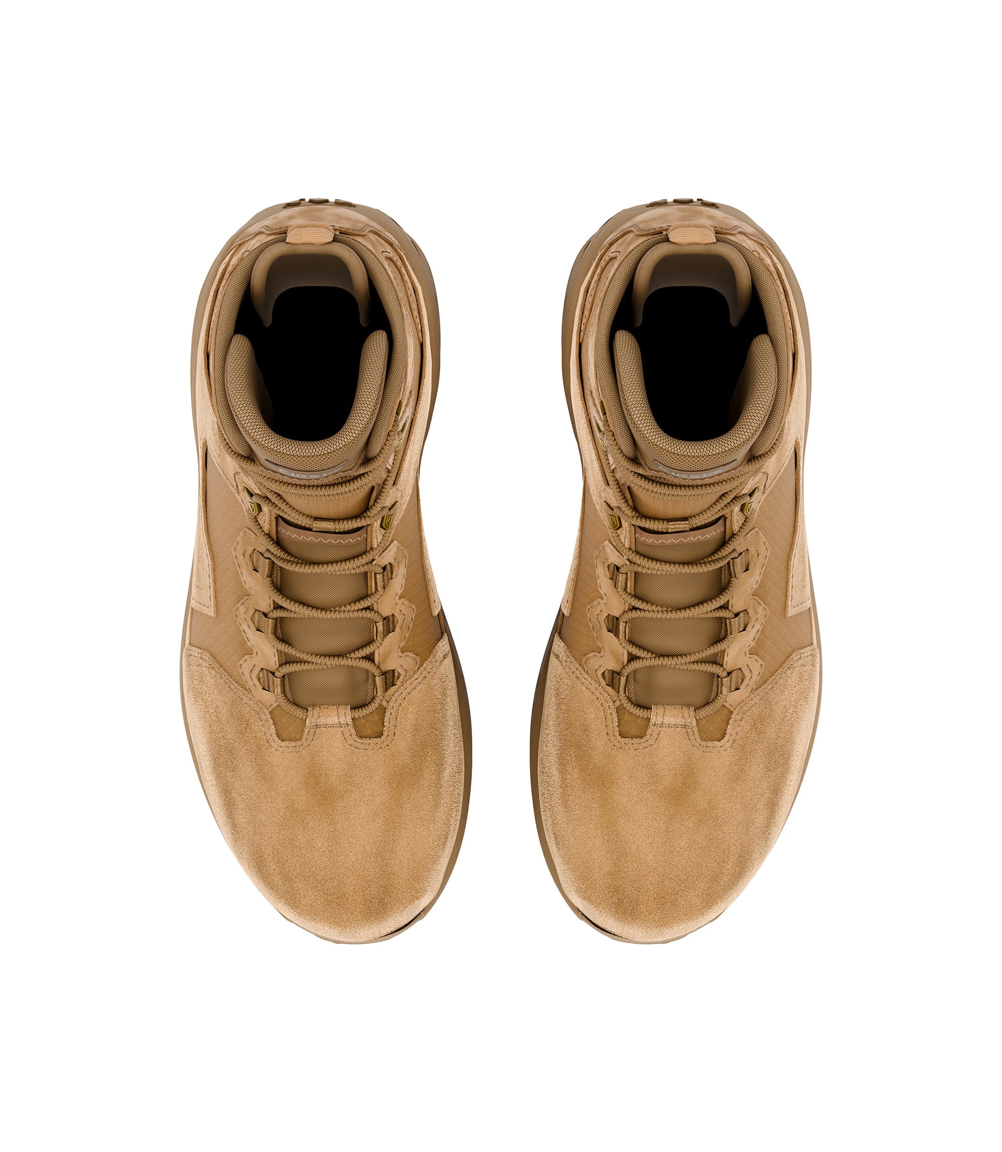 Top view of side by side boot in color coyote|color_coyote