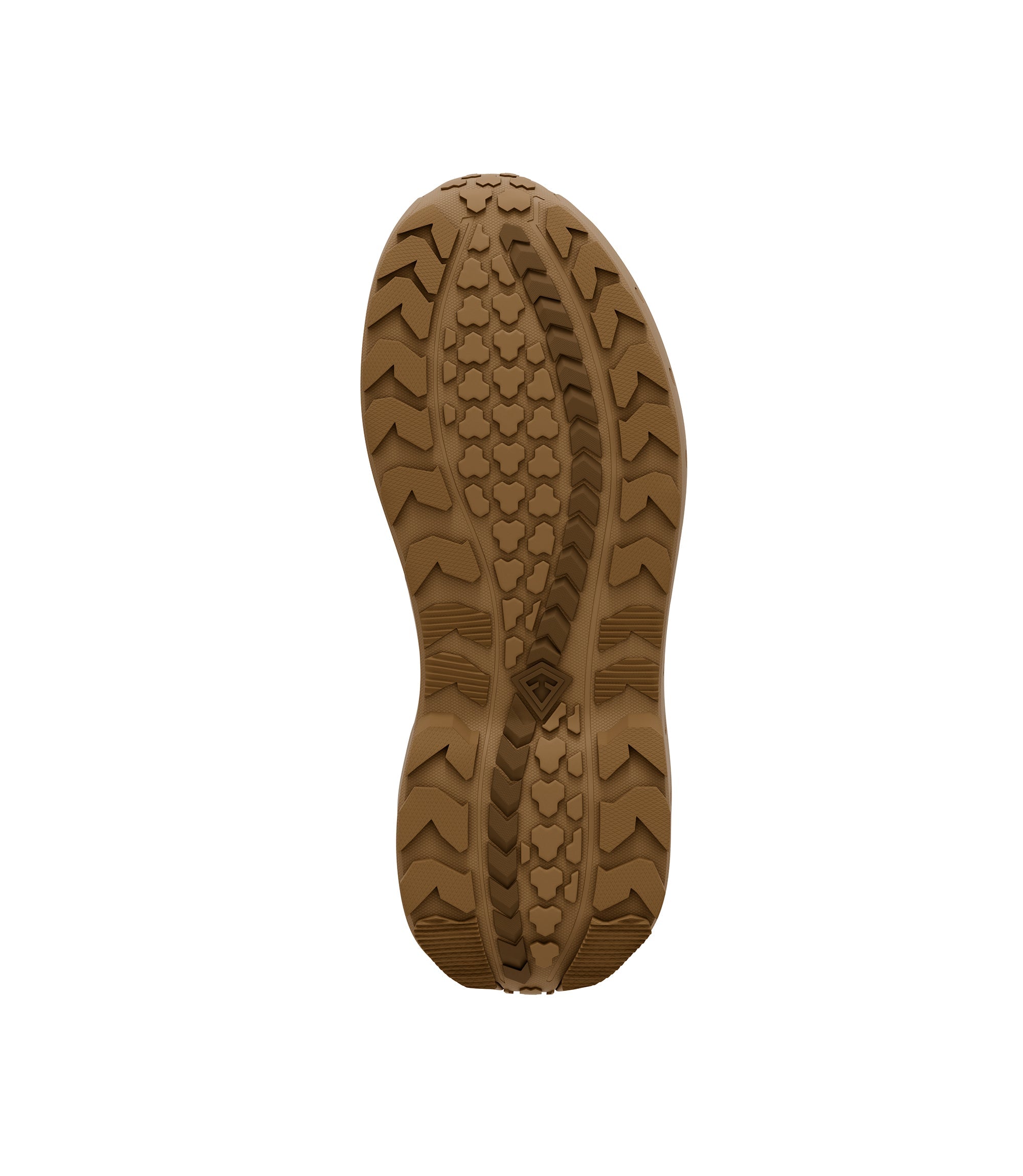 Bottom sole view of 5 inch side-zip mid boot in color coyote|color_coyote