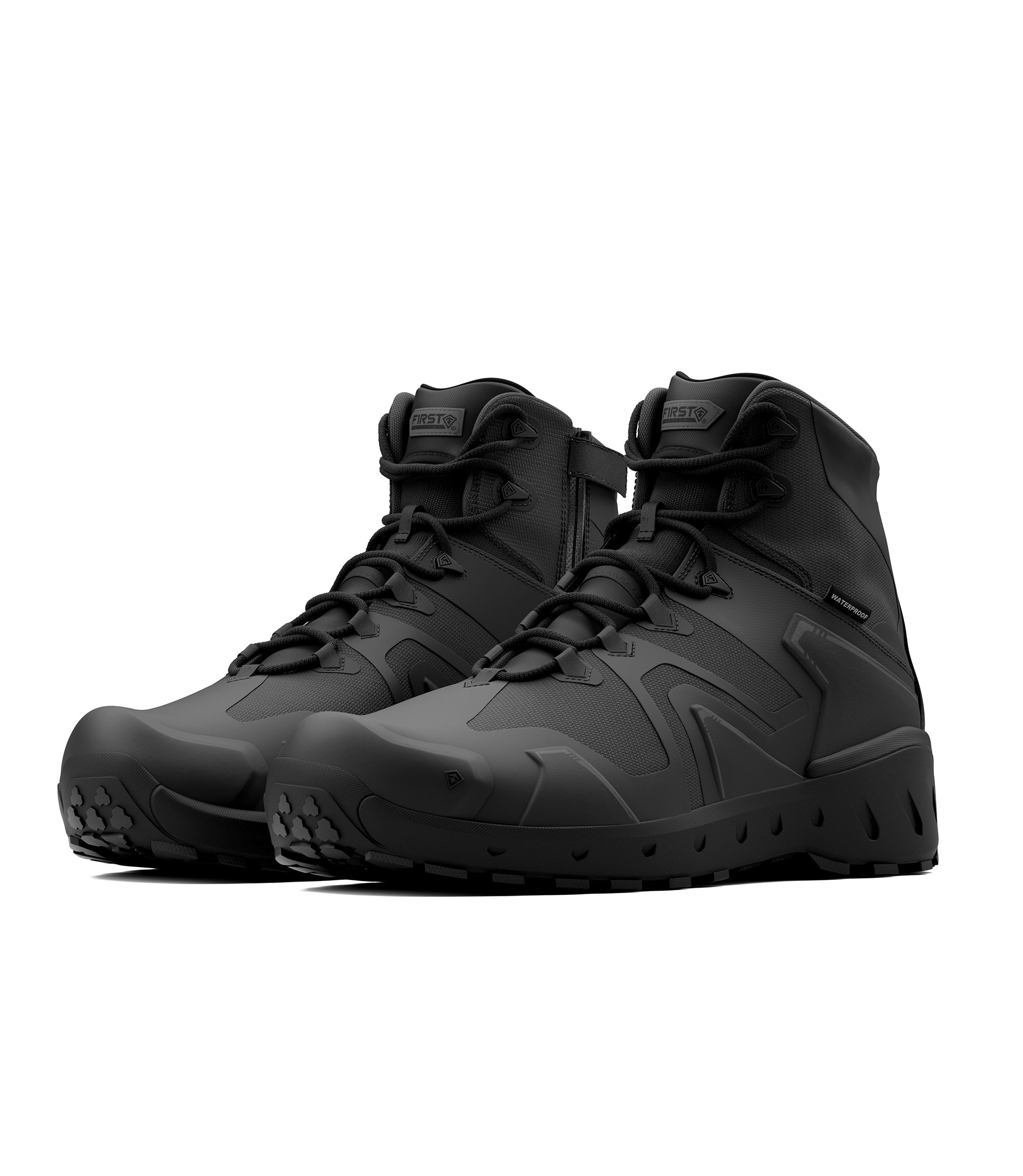 Side by side photo of Men's 5" AERO-TAC H?O Side-Zip Mid in black|color_black