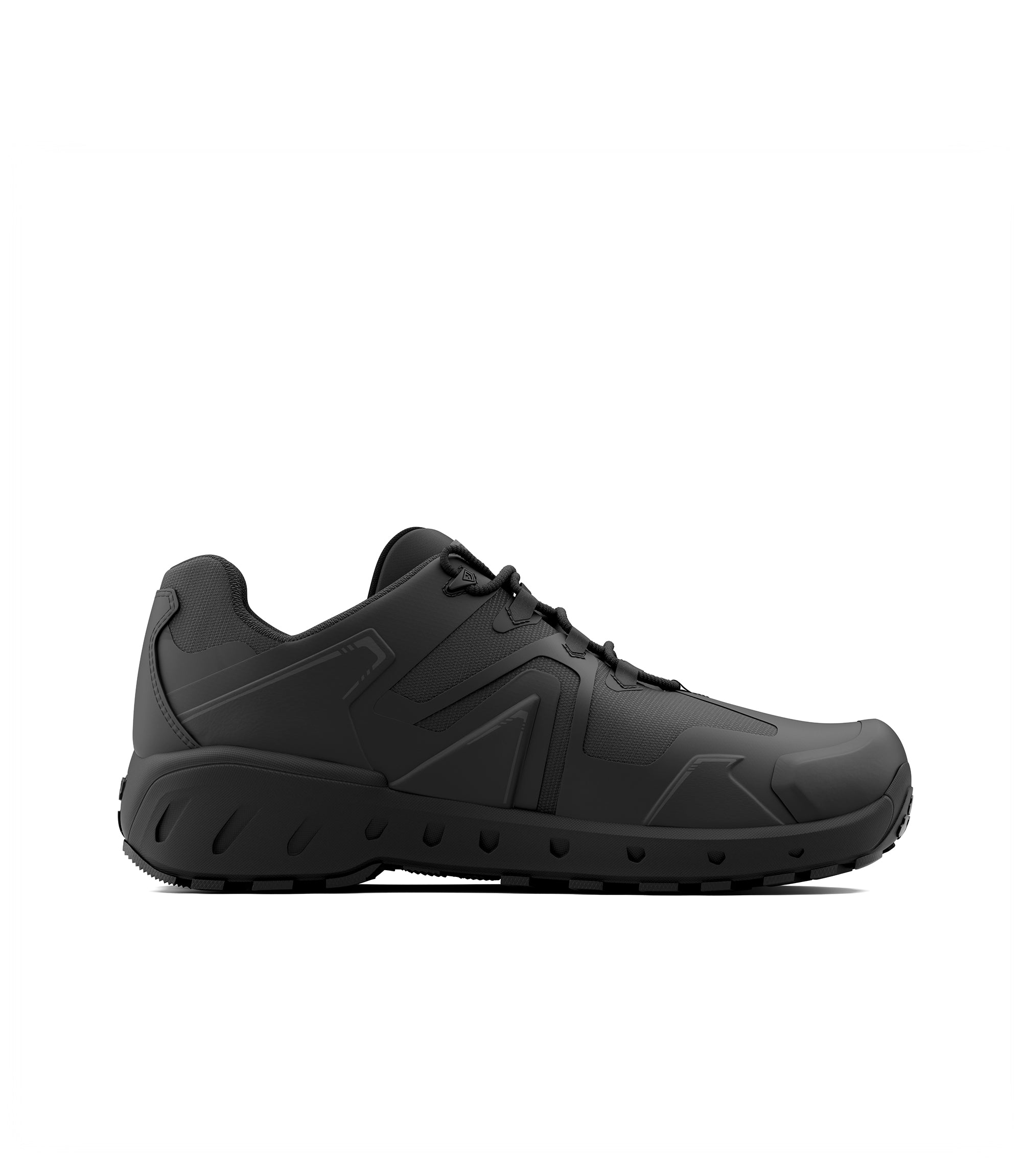 Side view photo of Men's 3" AERO-TAC Low Shoe in color black|color_black