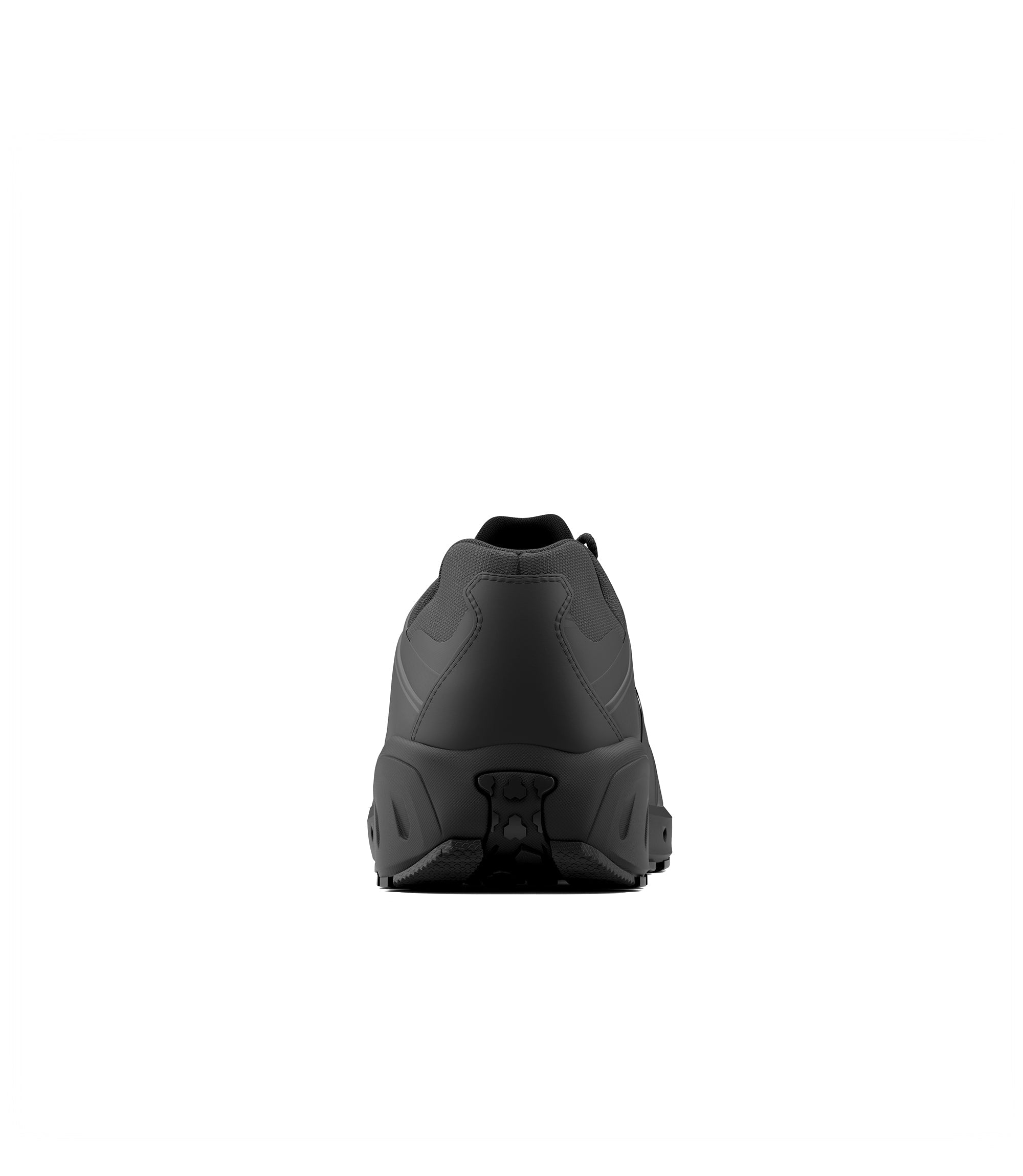 Back view photo of Men's 3" AERO-TAC Low Shoe in color black|color_black