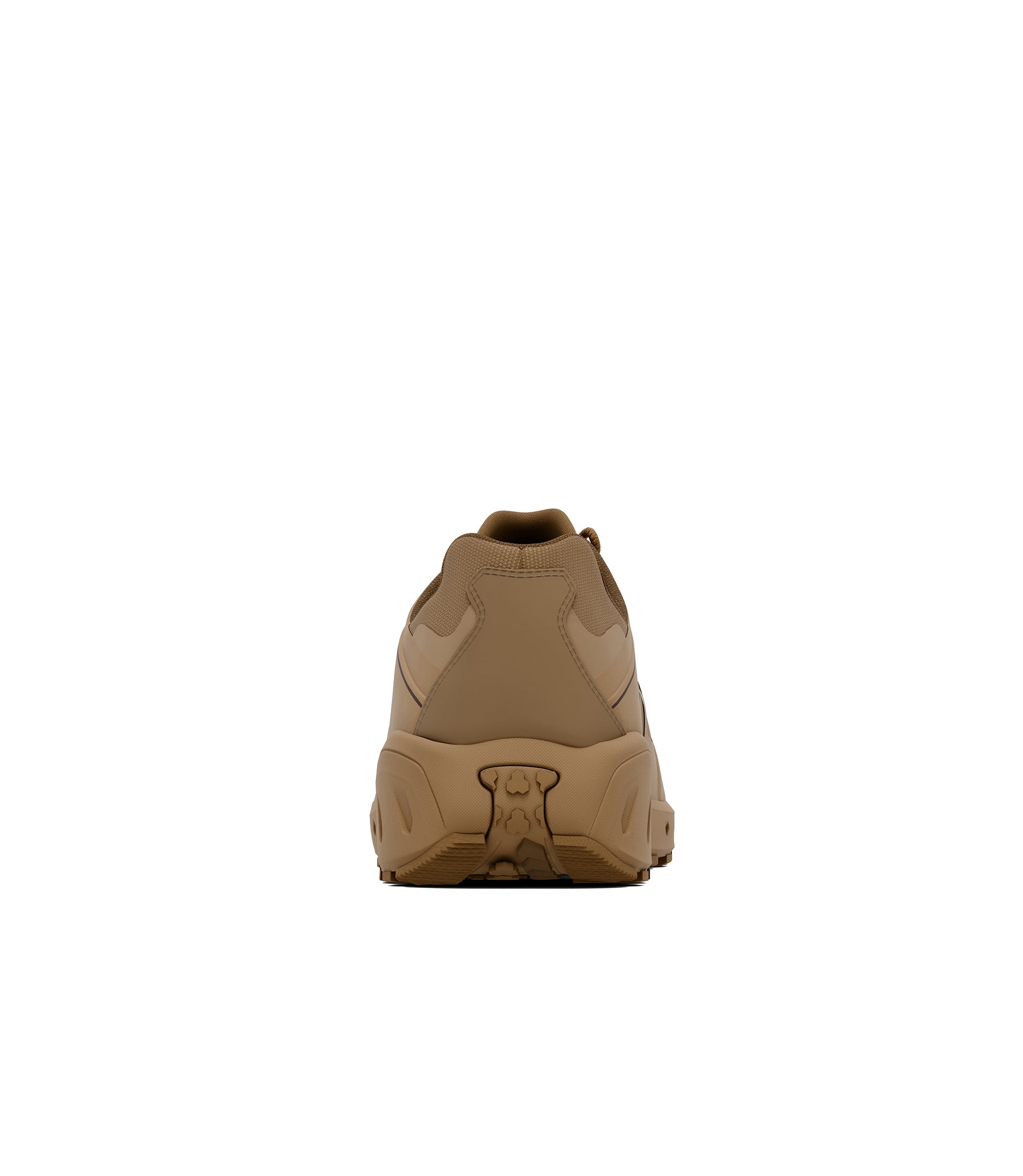 Back side view of 3 inch AERO-TAC low boot in color coyote|color_coyote