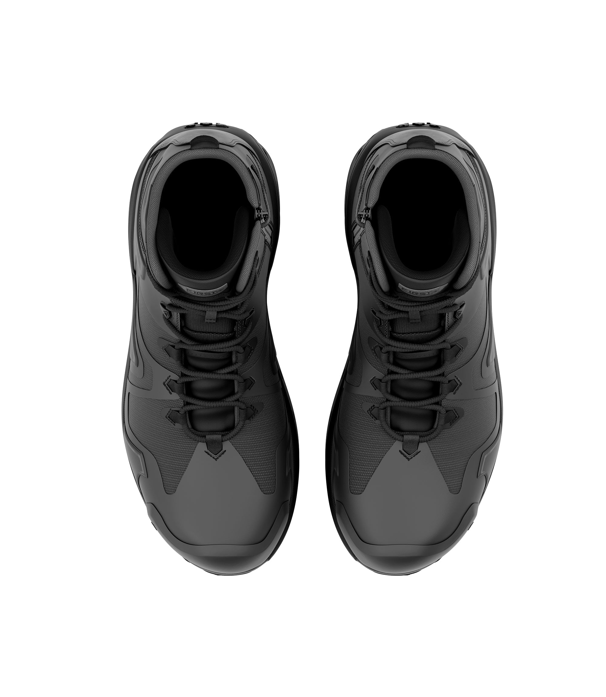 Top view photo of Men's 5" AERO-TAC Safety Toe Side-Zip Mid Boot in black|color_black