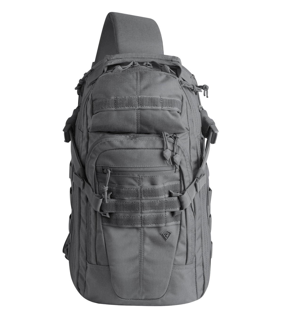 Front of Crosshatch Sling Pack 19L in Wolf Grey |color_wolf grey
