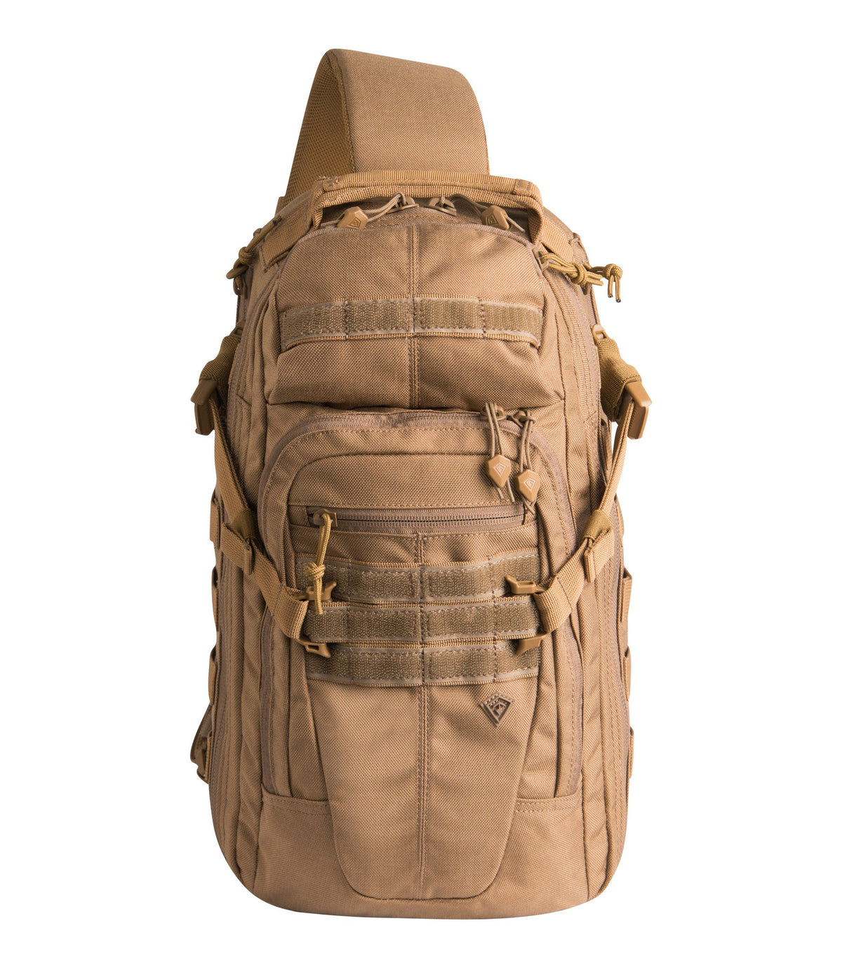 Front of Crosshatch Sling Pack 19L in Coyote |color_coyote
