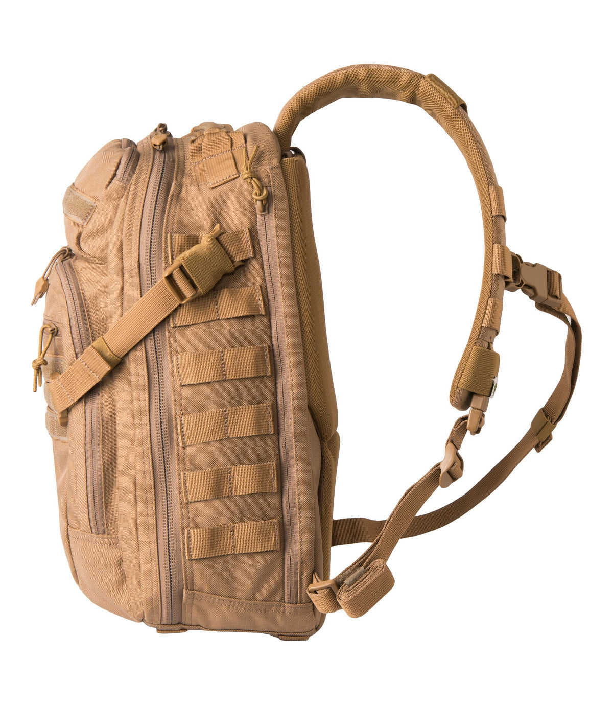 Side of Crosshatch Sling Pack 19L in Coyote |color_coyote