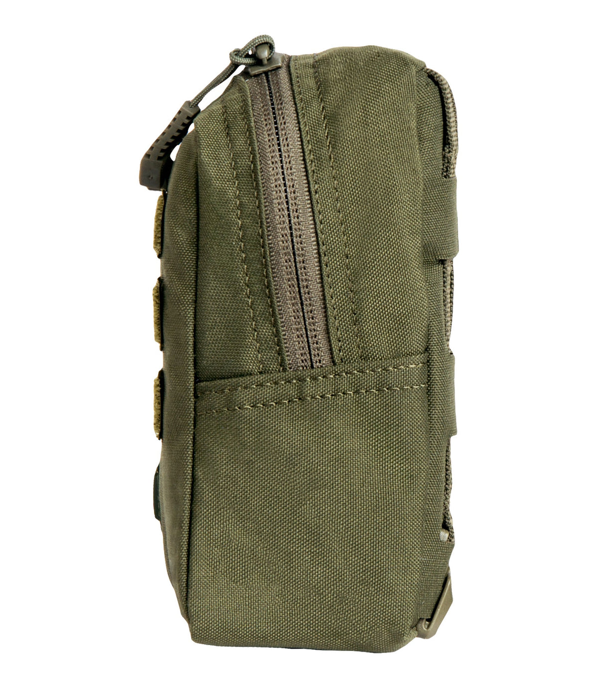 Side of Tactix Series 3x6 Utility Pouch in OD Green |color_od green