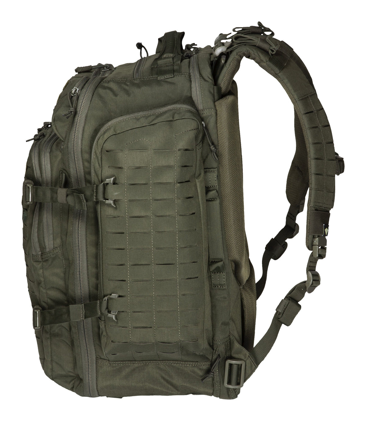Side of Tactix 3-Day Plus Backpack 62L in OD Green |color_od green