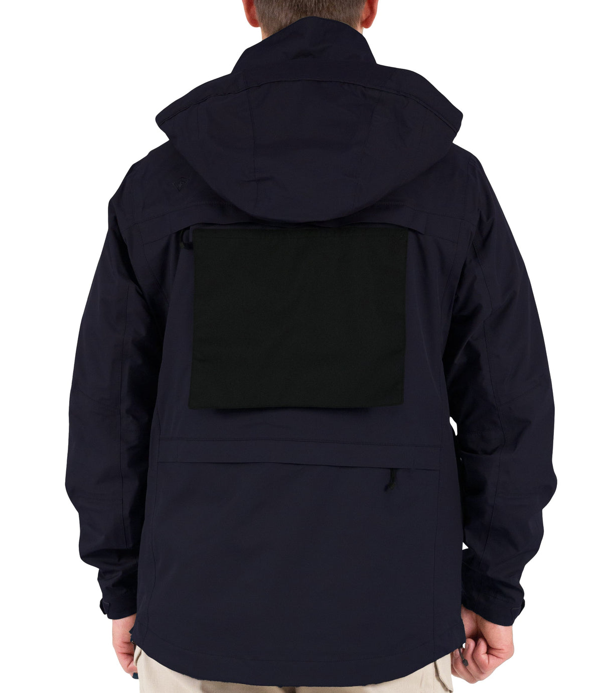 Back Pullout Panel of Mens Tactix System Parka in Midnight Navy |color_midnight navy