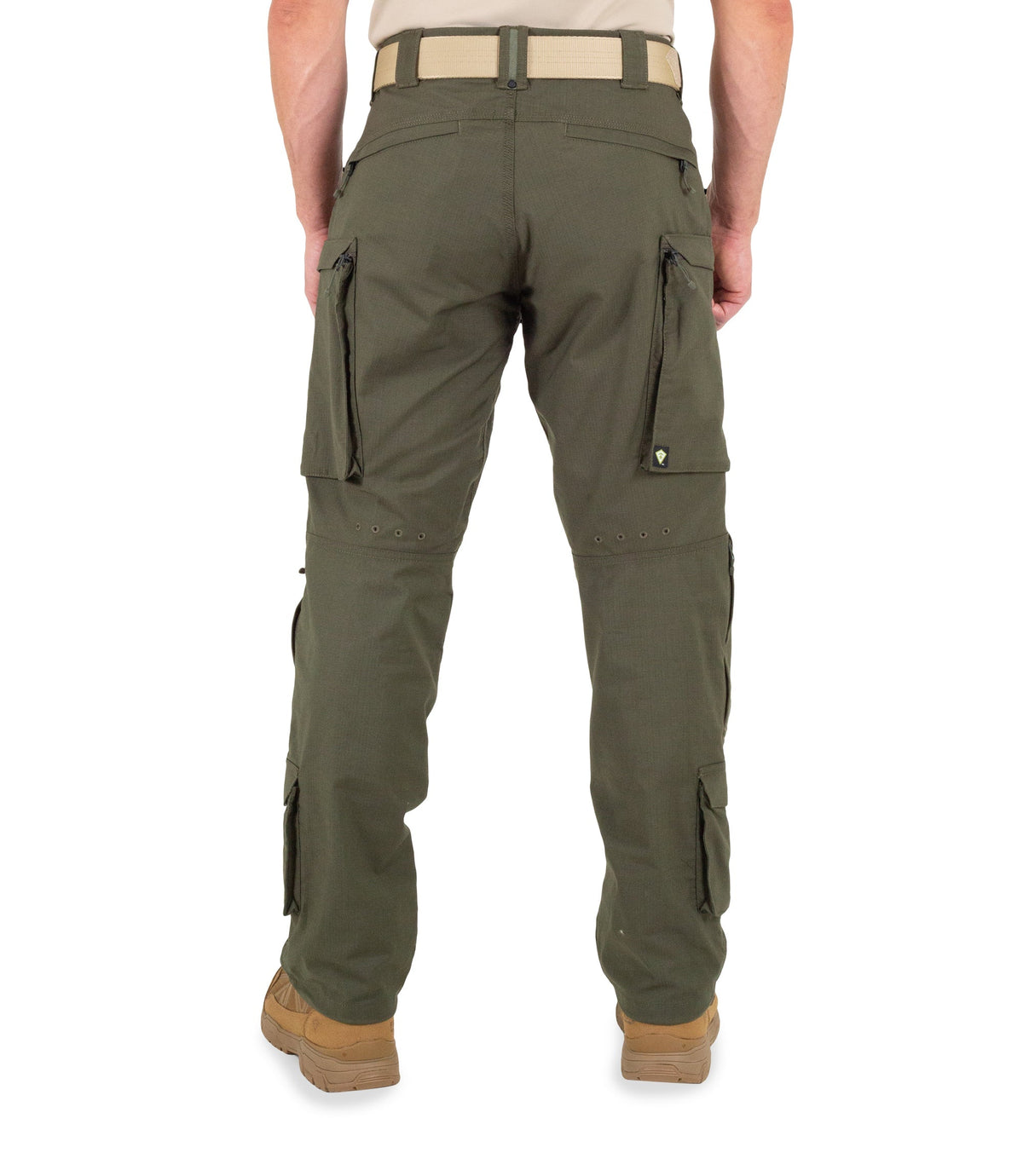 Back of Men's Defender Pants in OD Green |color_od green