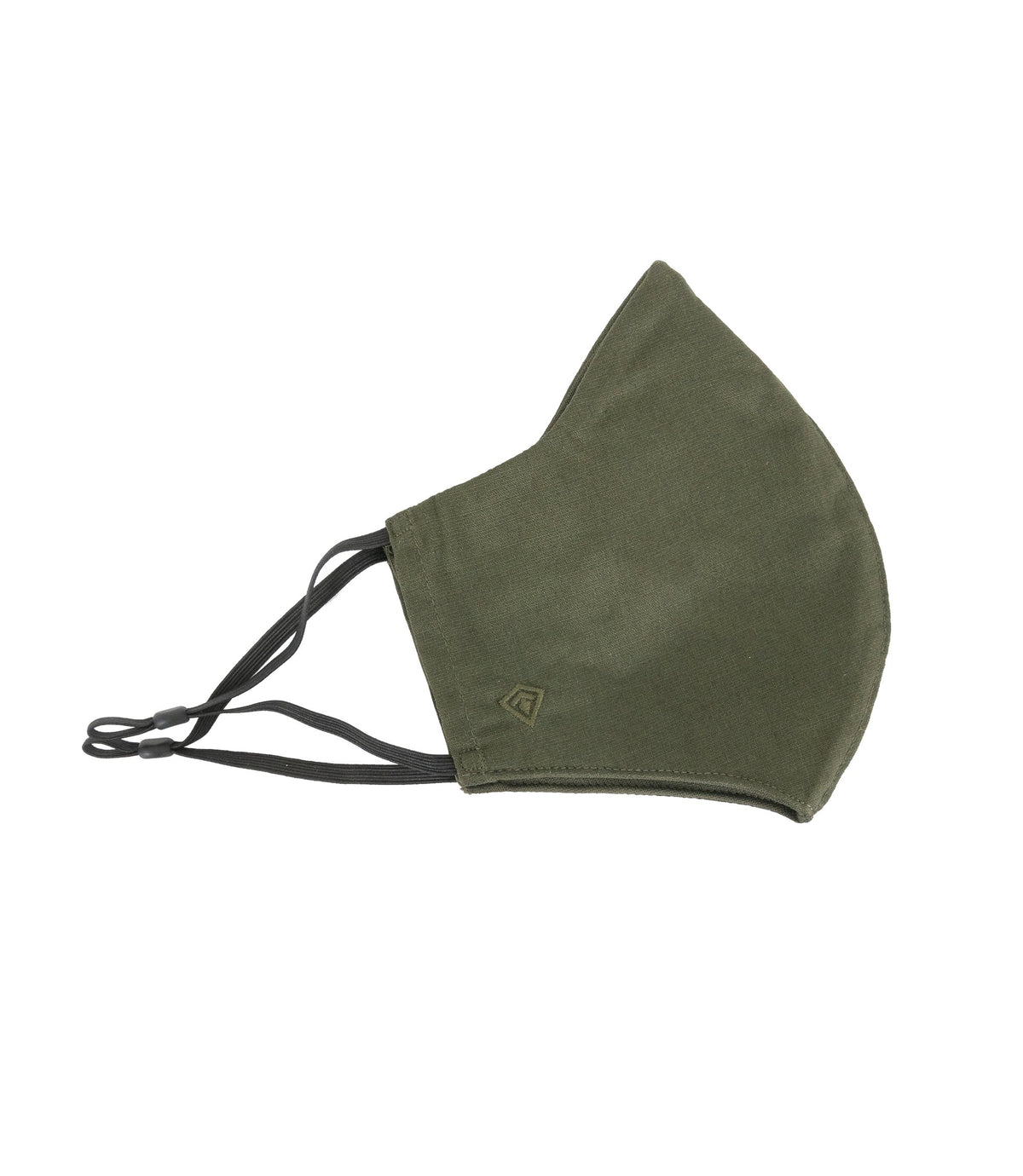 Side of V2 Pro Duty Mask in OD Green |color_od green