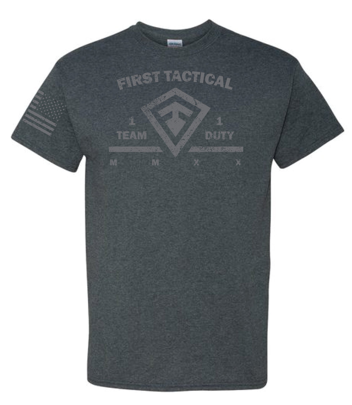 Front of Tonal Team Duty T-Shirt in Asphalt