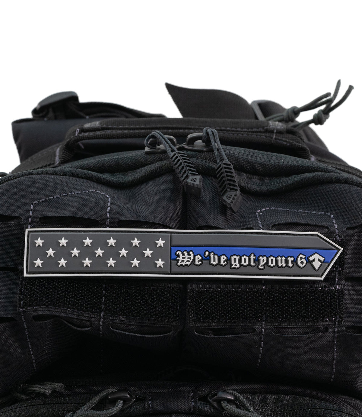 Front of TBL Six Nametape Patch in Academy Blue