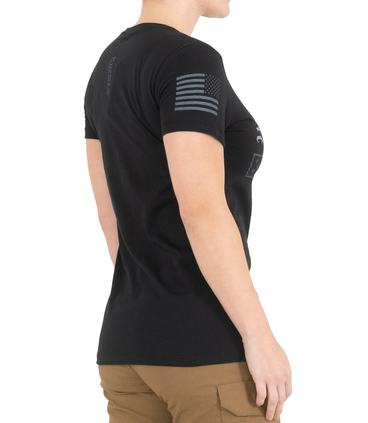 Side of Women's TBL 6 T-Shirt in Black