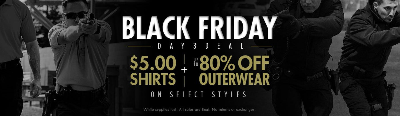 Black Friday - $5 Shirts and 80% Off Outerwear