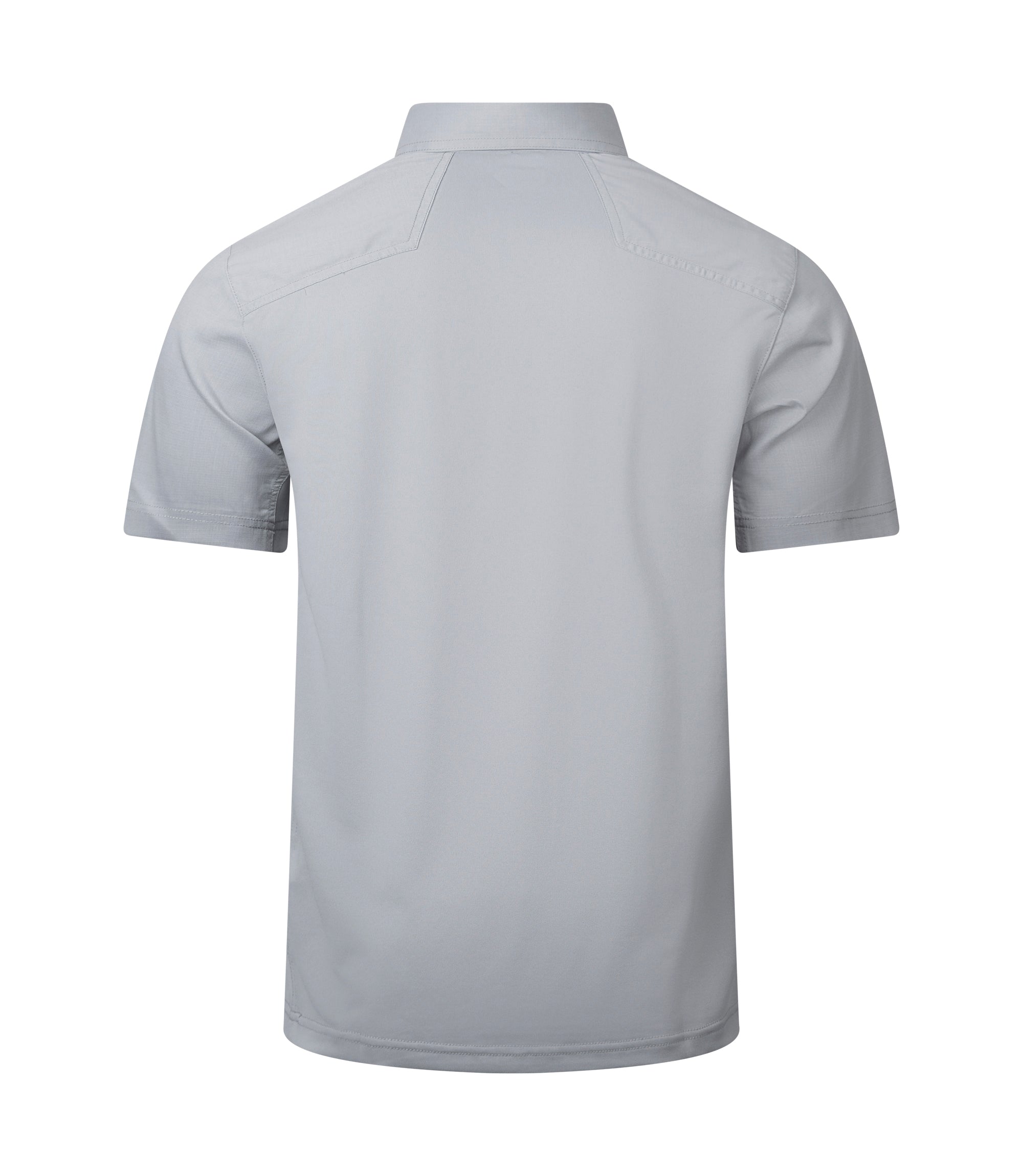 Back view of Men's V2 Pro Performance Short Sleeve Shirt |color_nickel grey