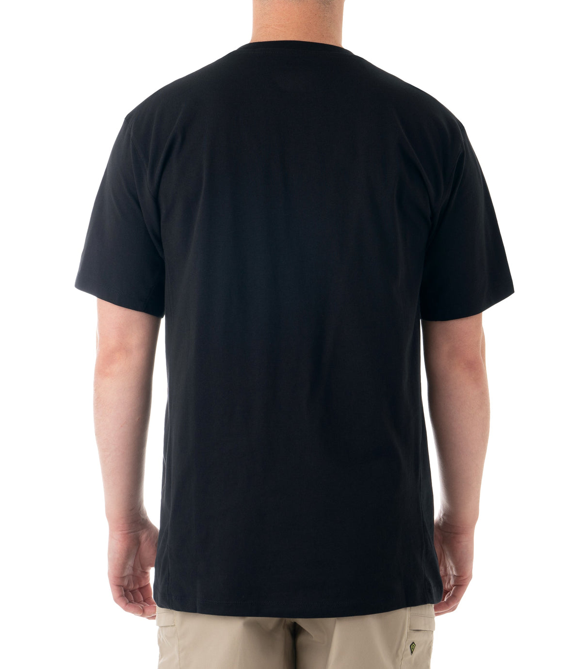 Back of Men's Tactix Cotton T-Shirt in Midnight Navy |color_midnight navy
