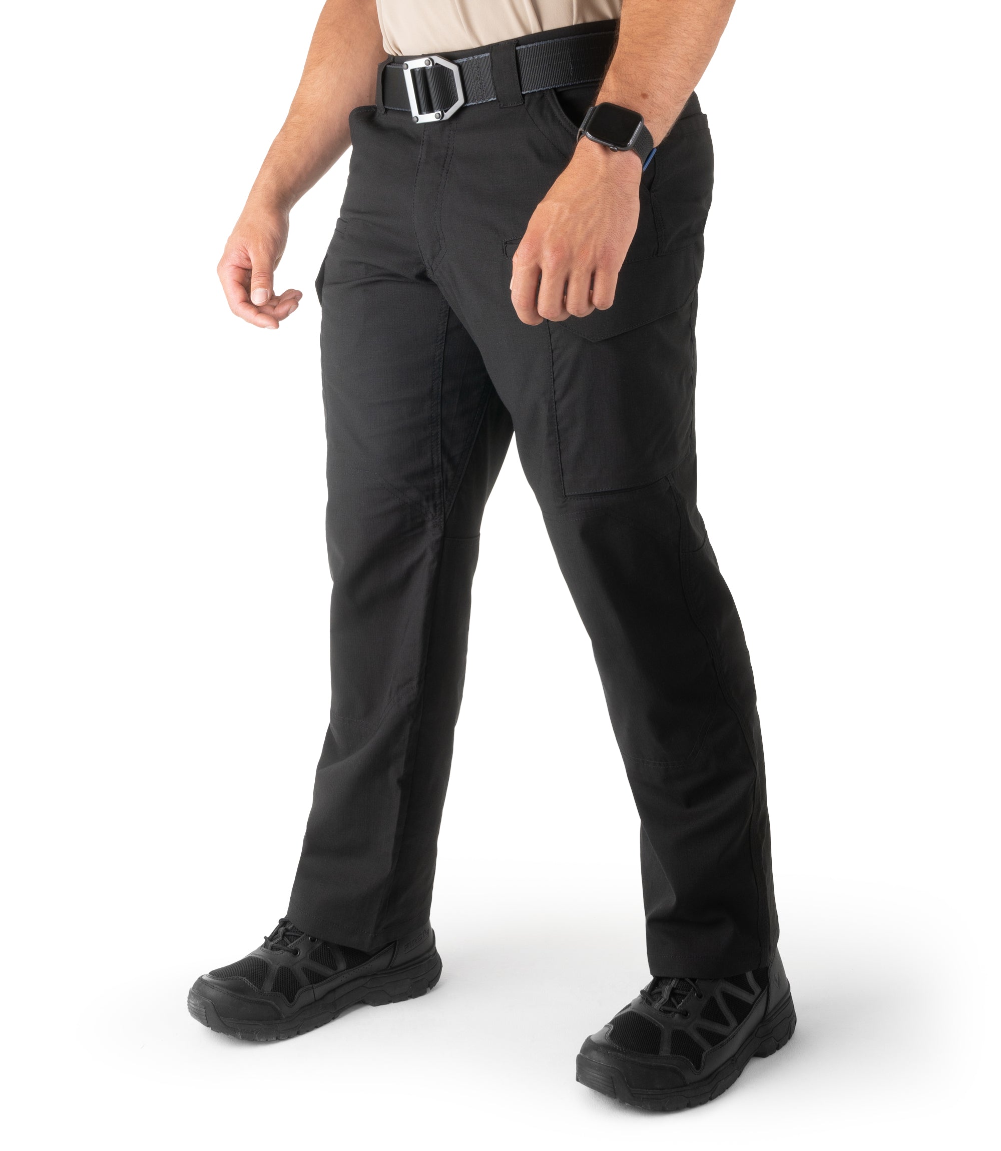 Side of Mens V2 Tactical Pants in Black |color_black
