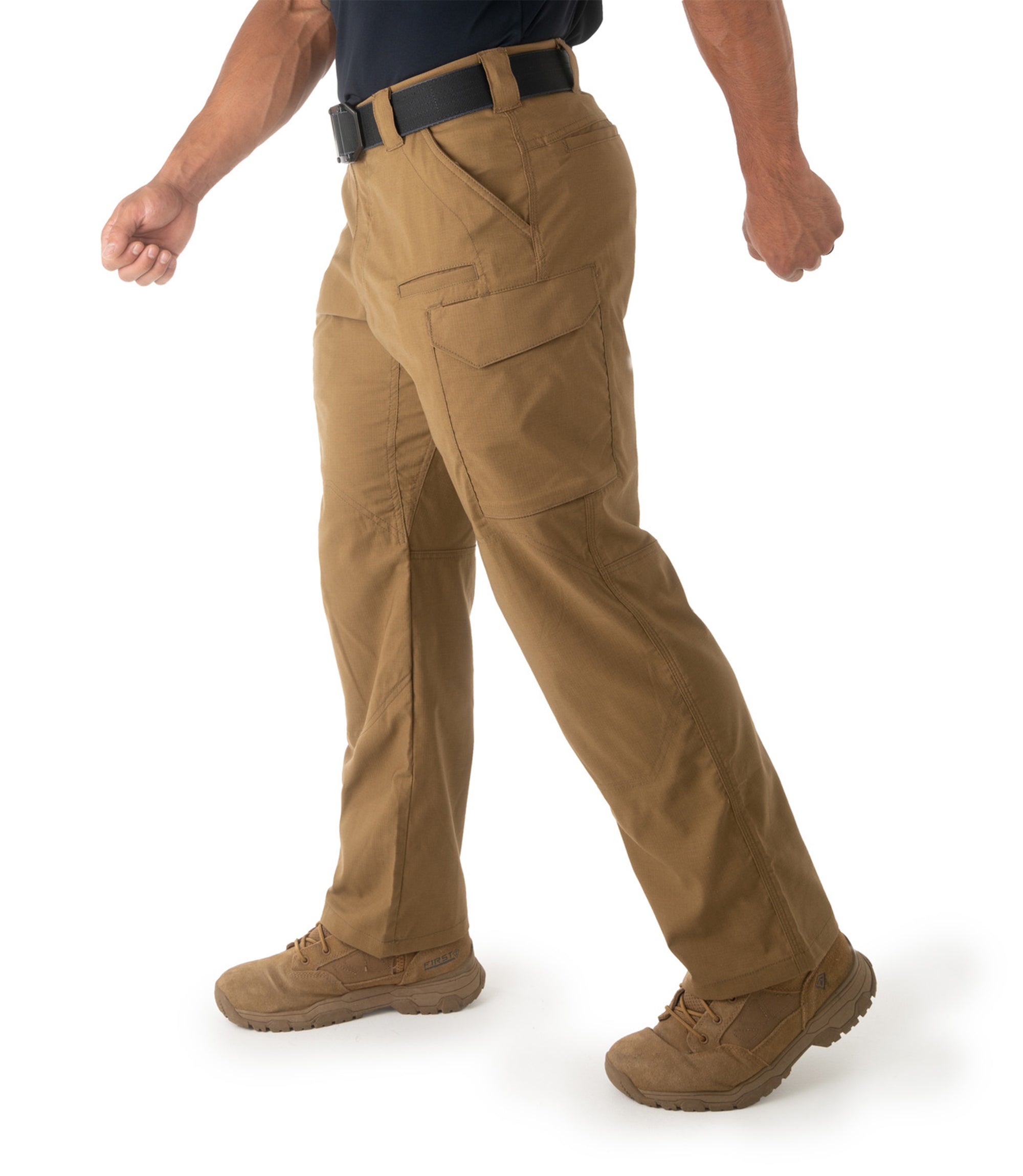 Side of Mens V2 Tactical Pants in Coyote Brown |color_coyote brown