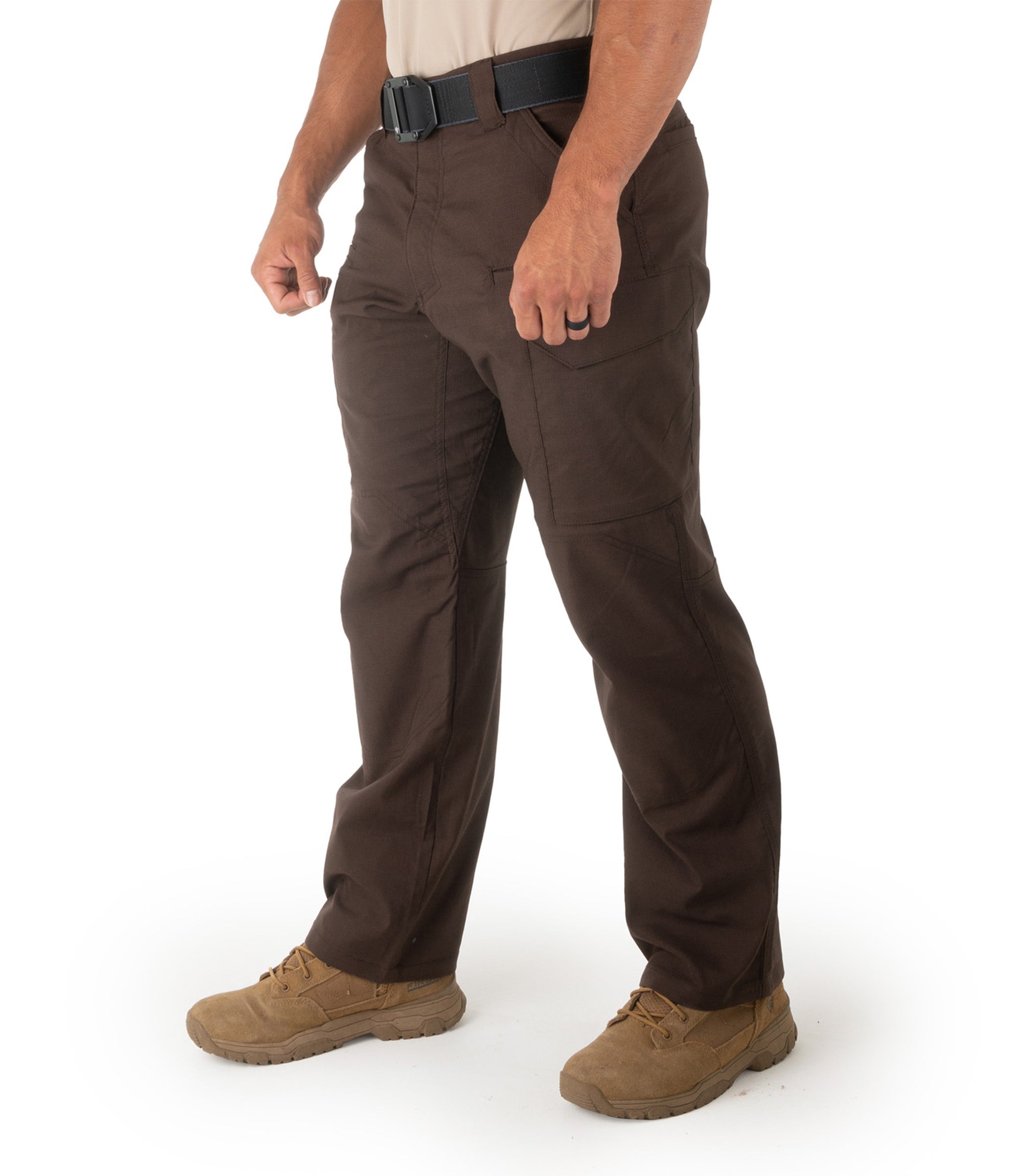 Side of Mens V2 Tactical Pants in Kodiak Brown |color_kodiak brown