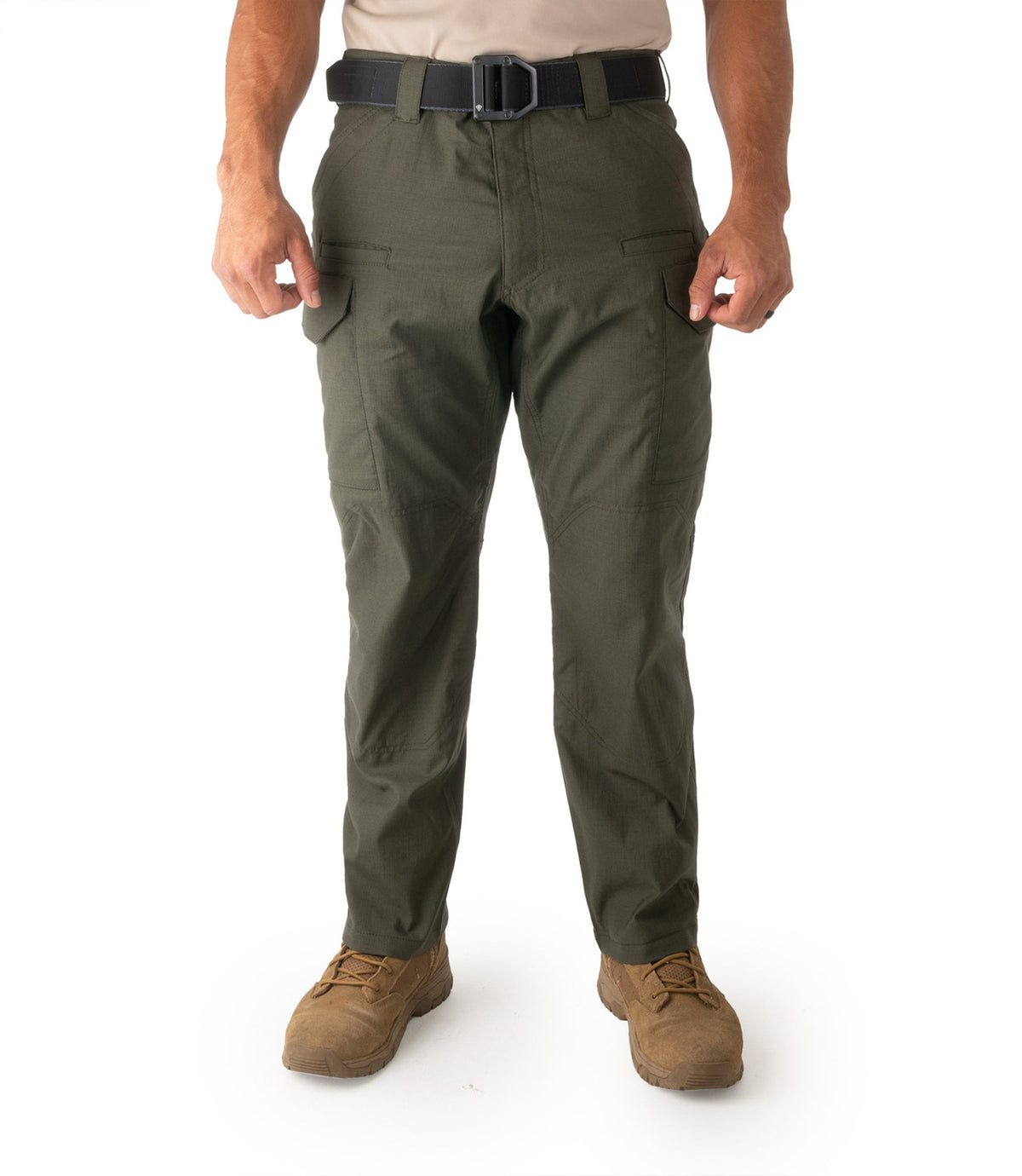 Front of Mens V2 Tactical Pants in OD Green |color_od green