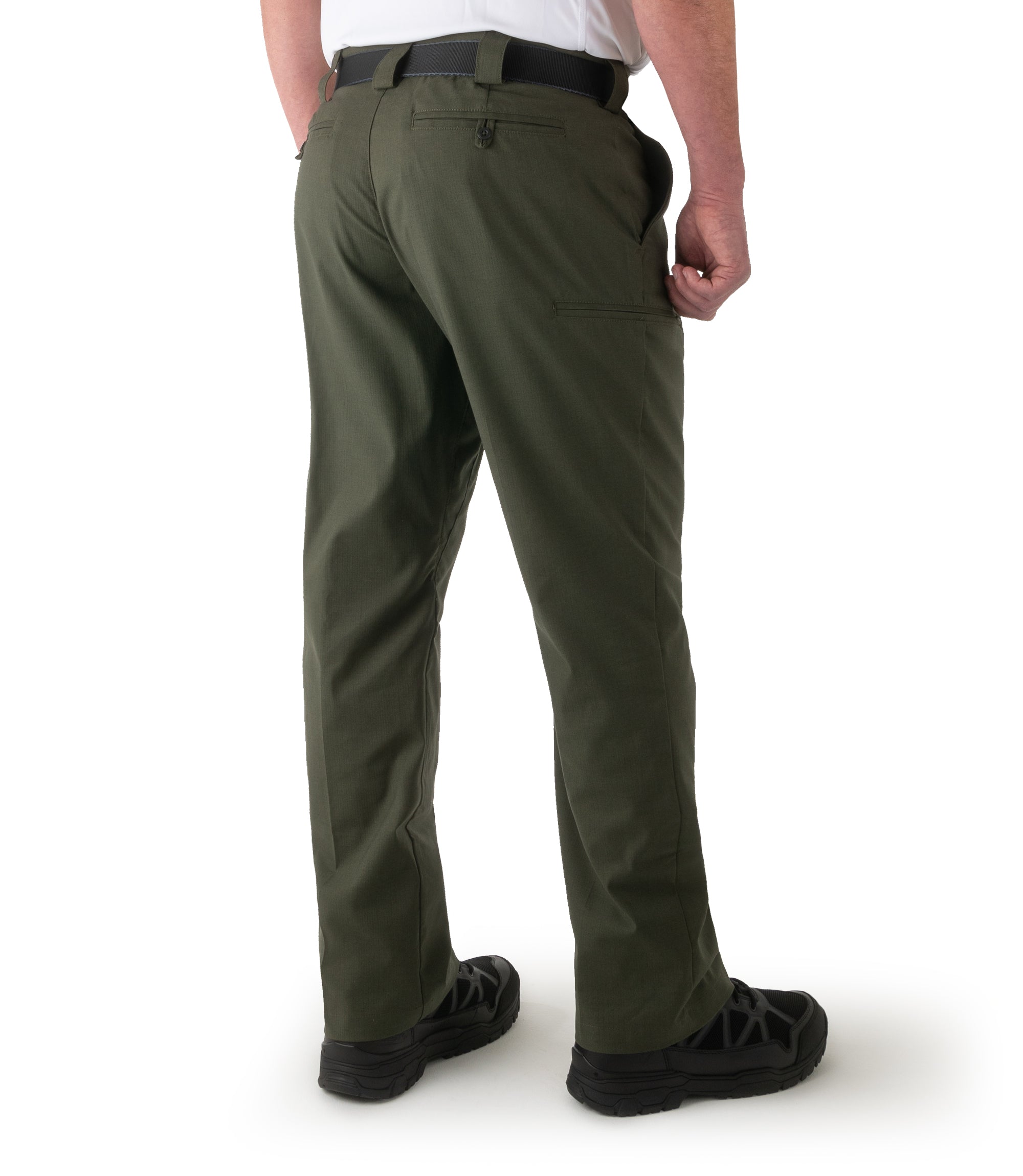 Side of Men's V2 Pro Duty 6 Pocket Pant in OD Green |color_od green